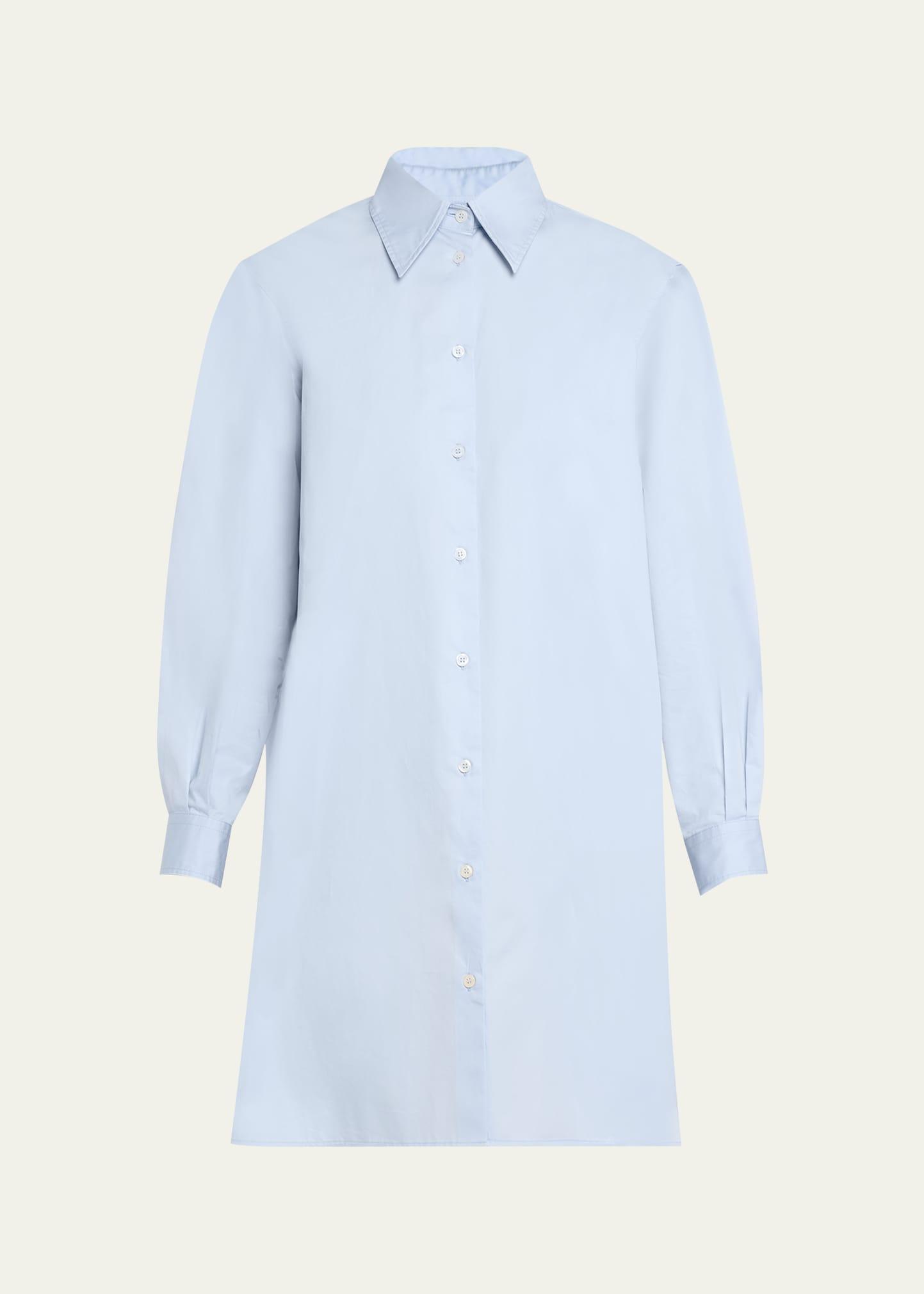 gina long-sleeve shirtdress