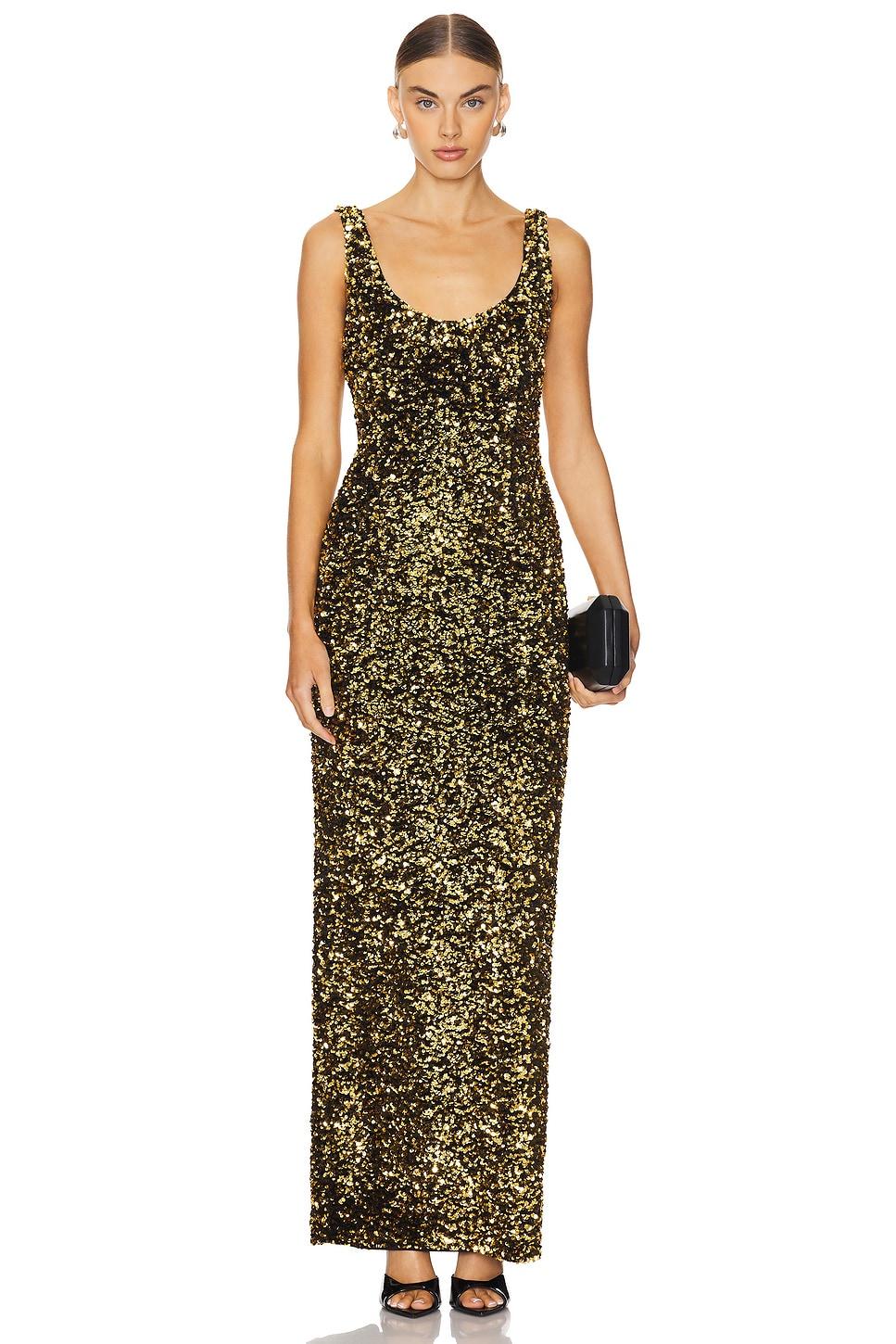 ginger sequin gown