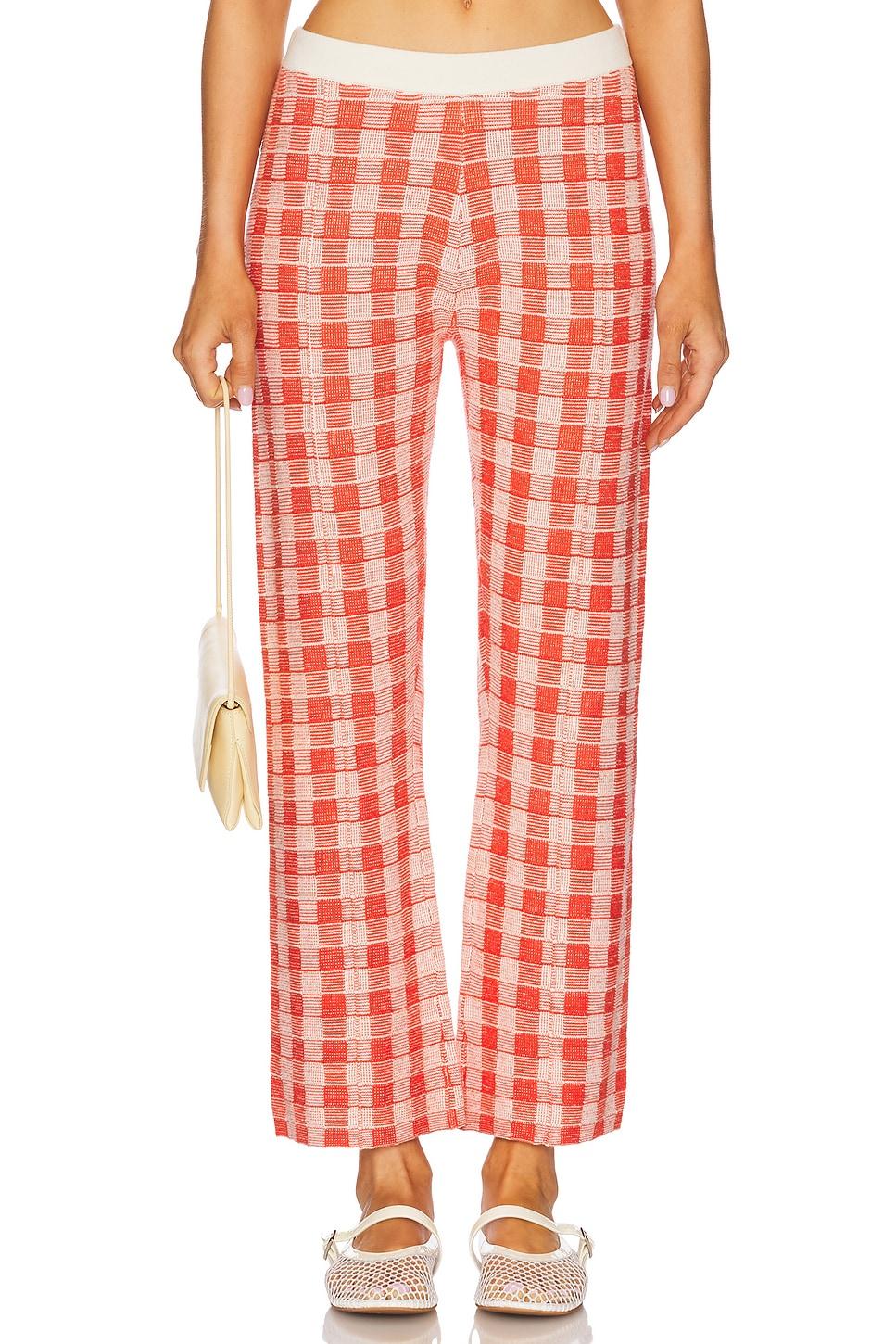 gingham flare pant