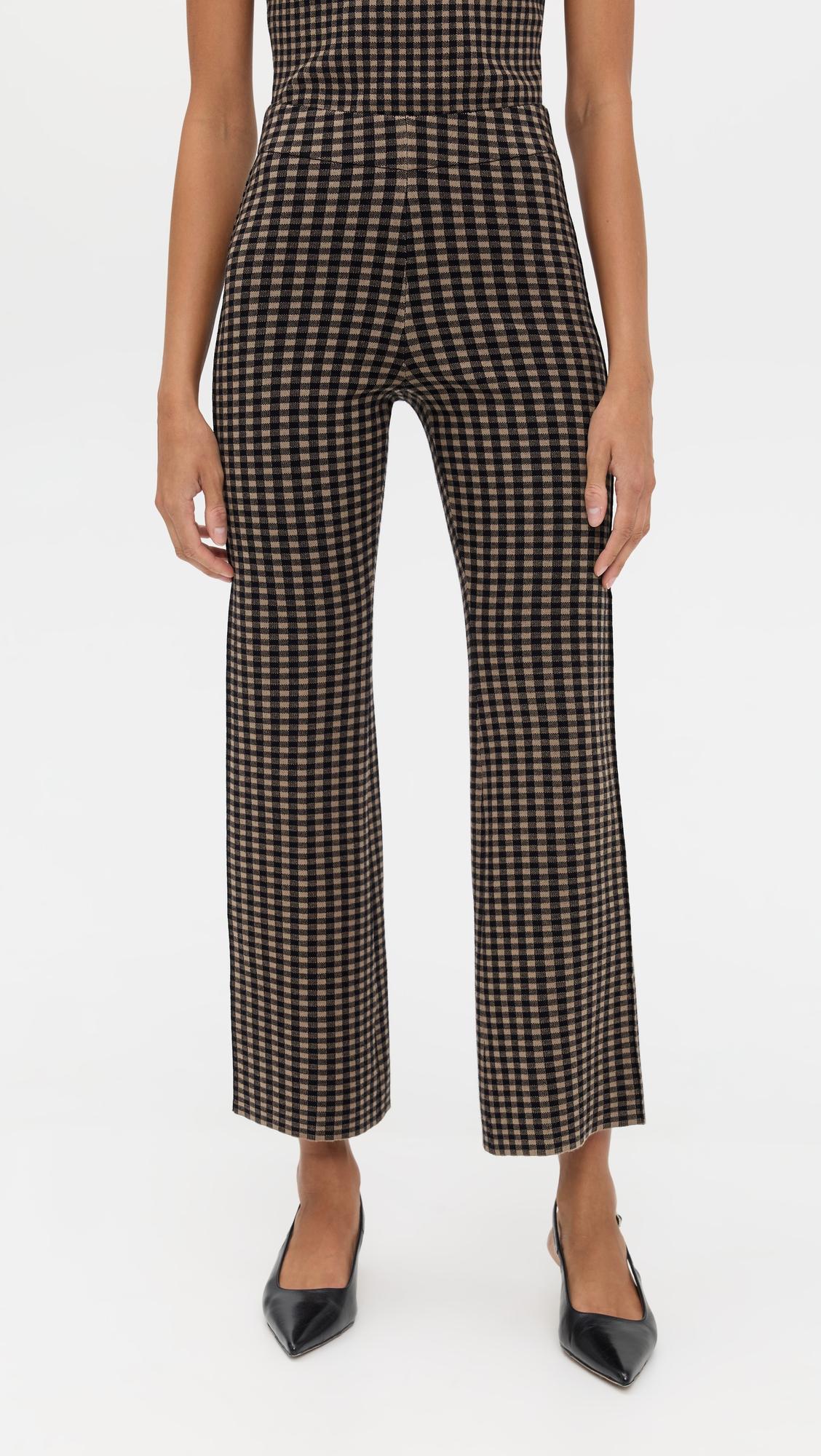 gingham flare pants