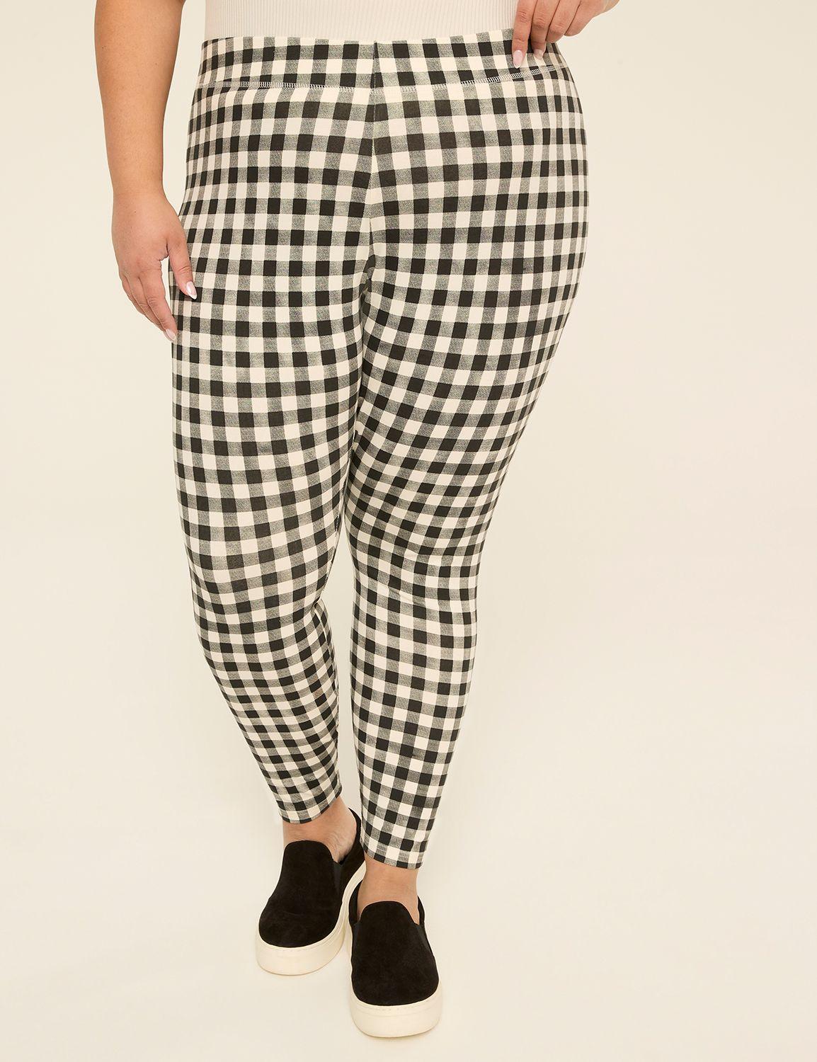 gingham layering fashion legging