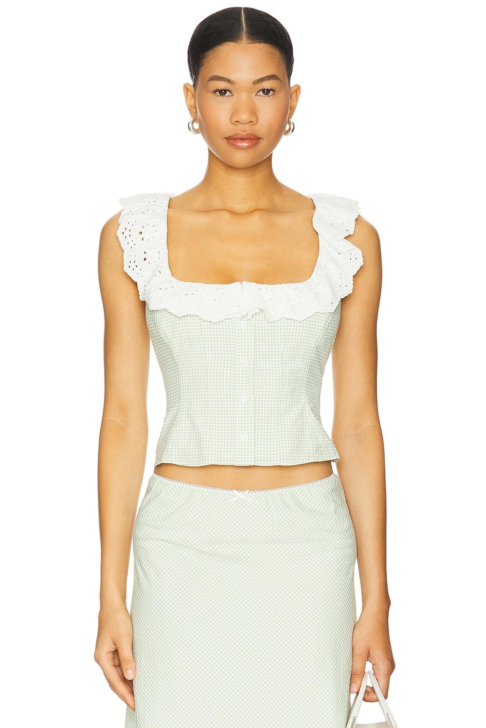 gingham paloma lace top