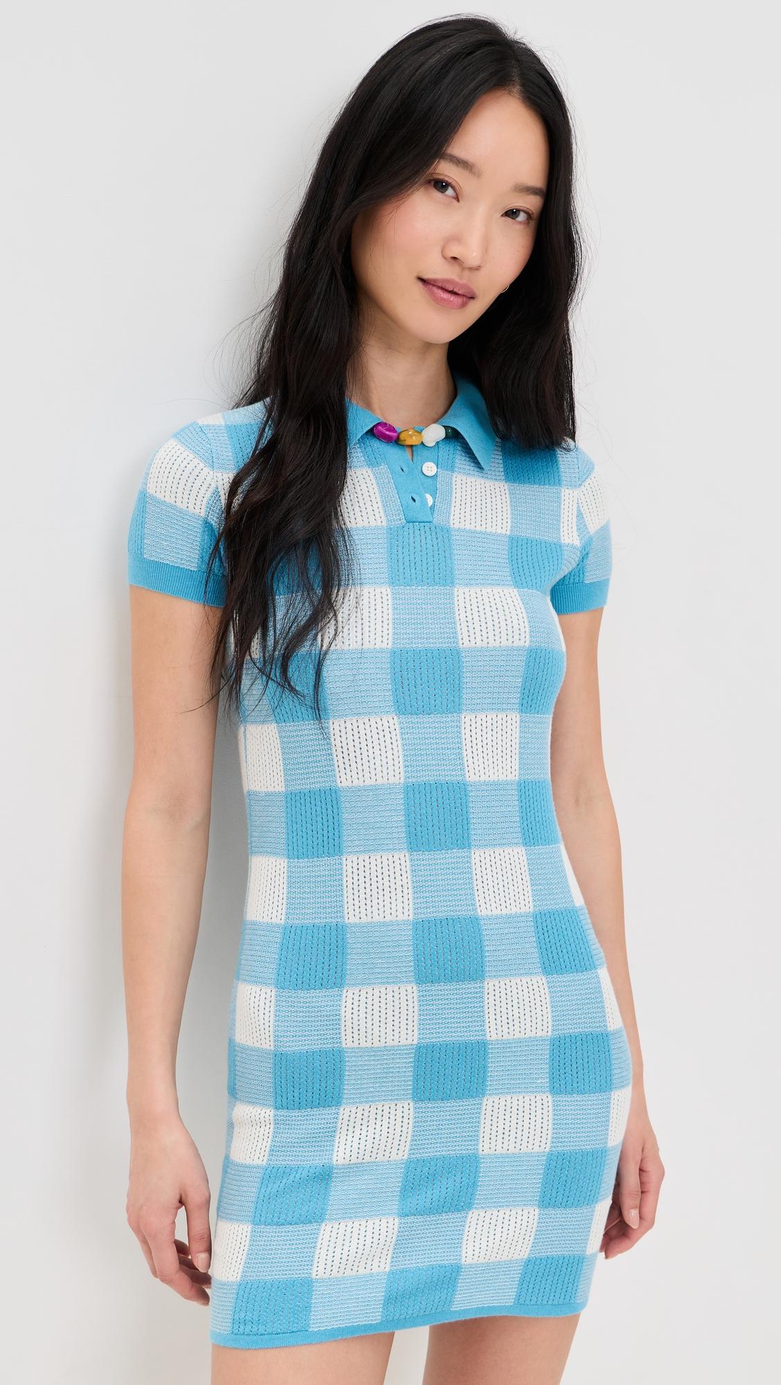 gingham polo dress