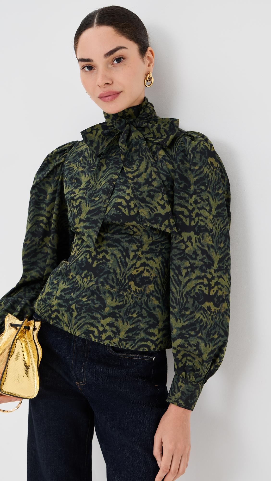 giorgia silk neck tie blouse