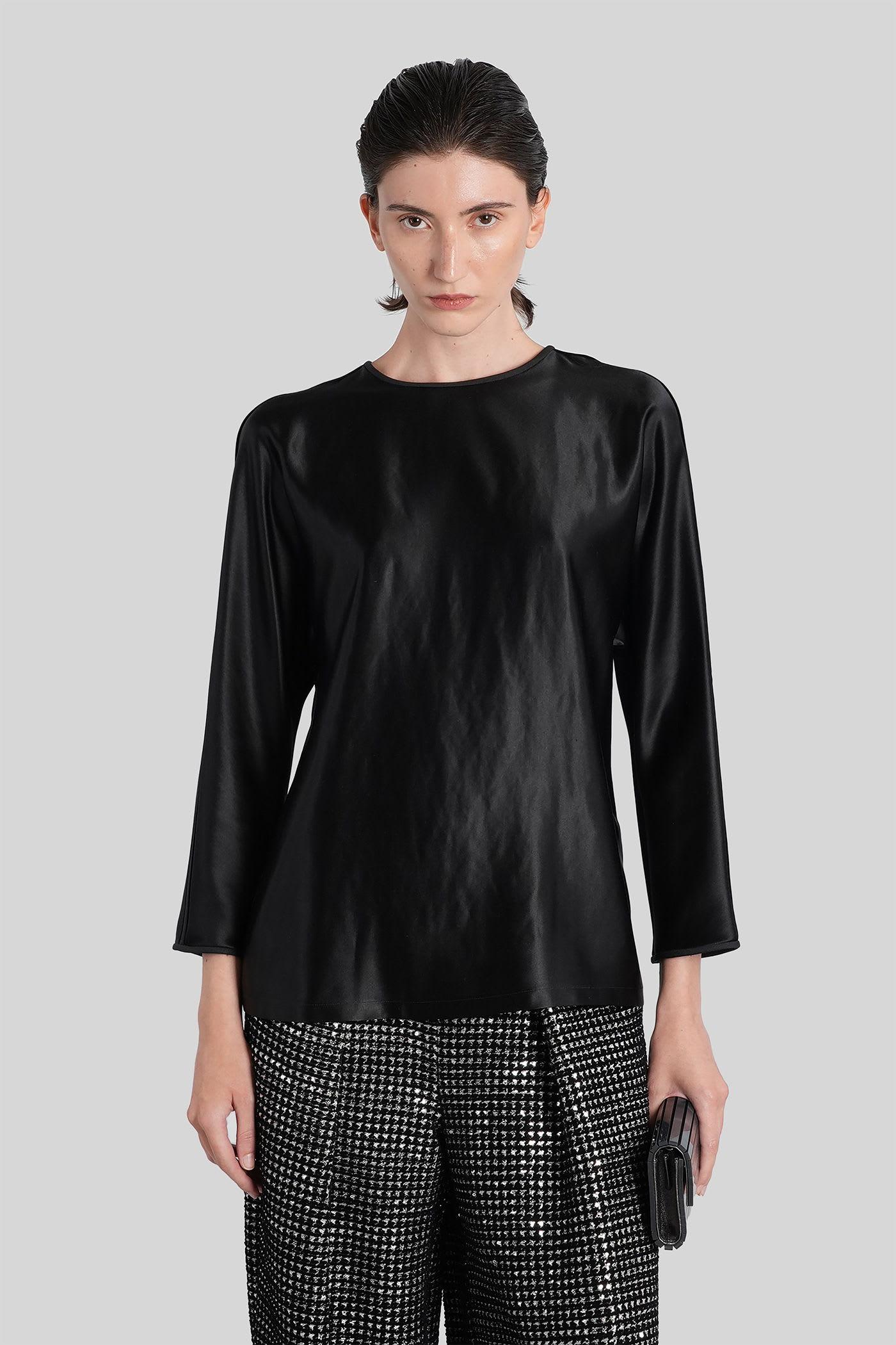 giorgio armani blouse in black silk