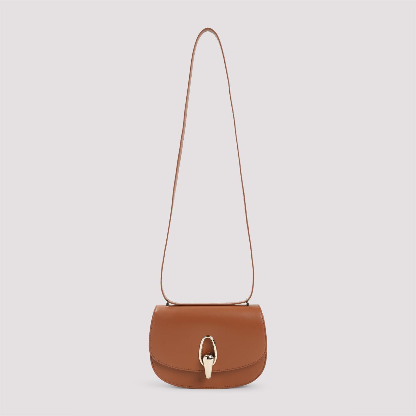giorgio armani calf leather shoulder bag