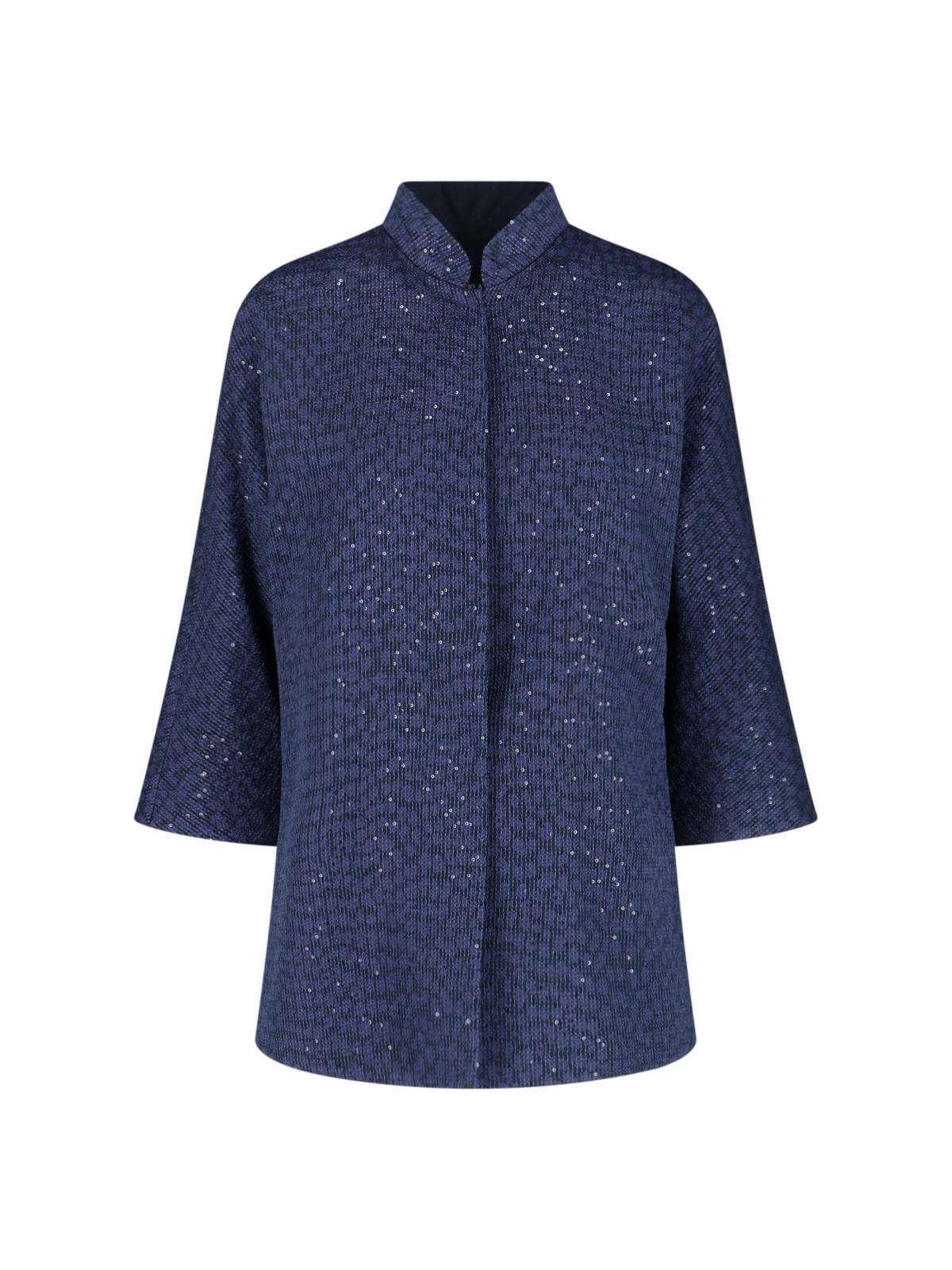 giorgio armani jackets blue viscose - women