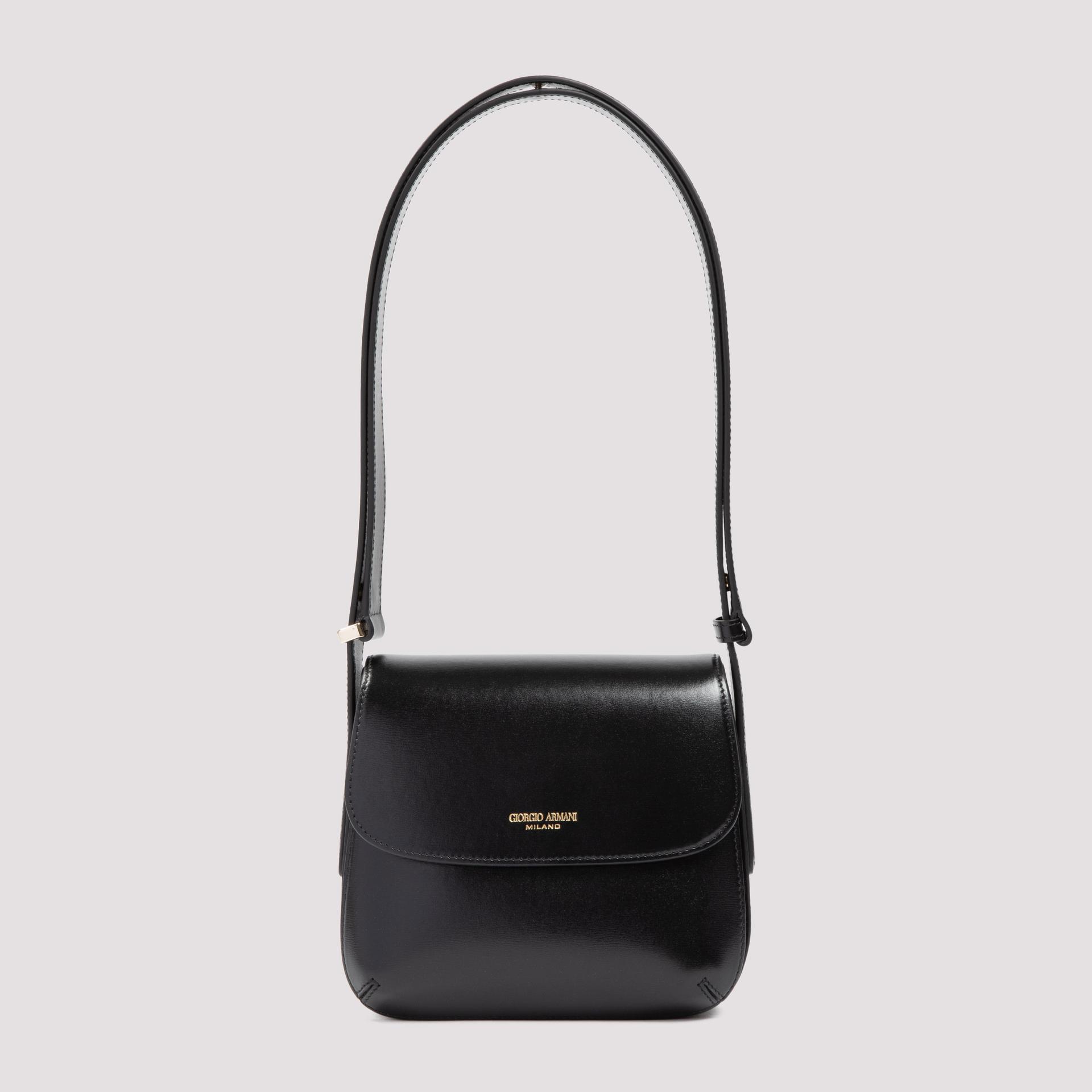 giorgio armani la prima small shoulder bag black bovine leather - women