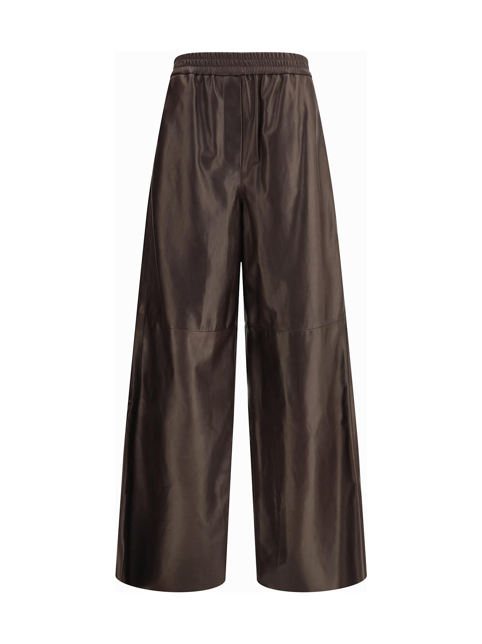giorgio armani lambskin nappa leather pants