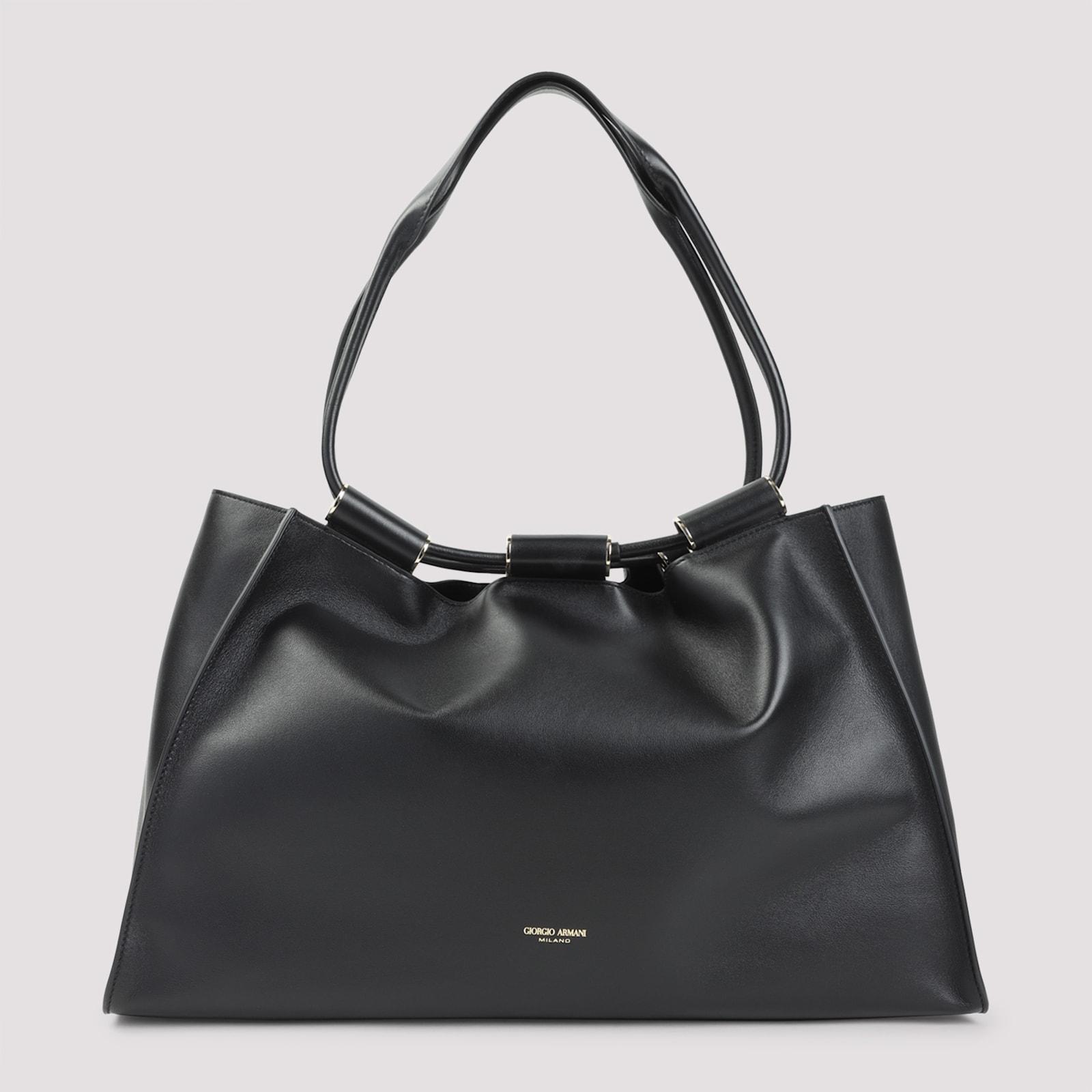 giorgio armani leather shopping bag