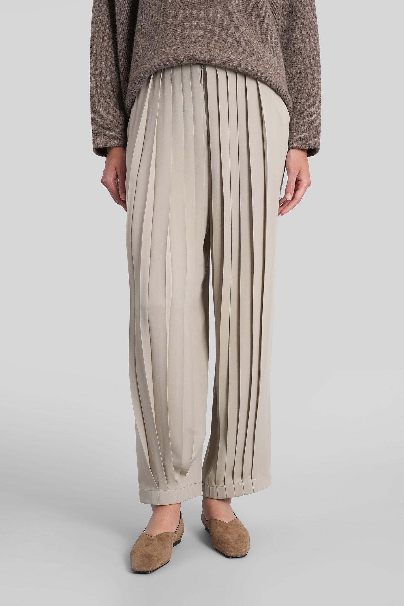 giorgio armani pants in beige silk