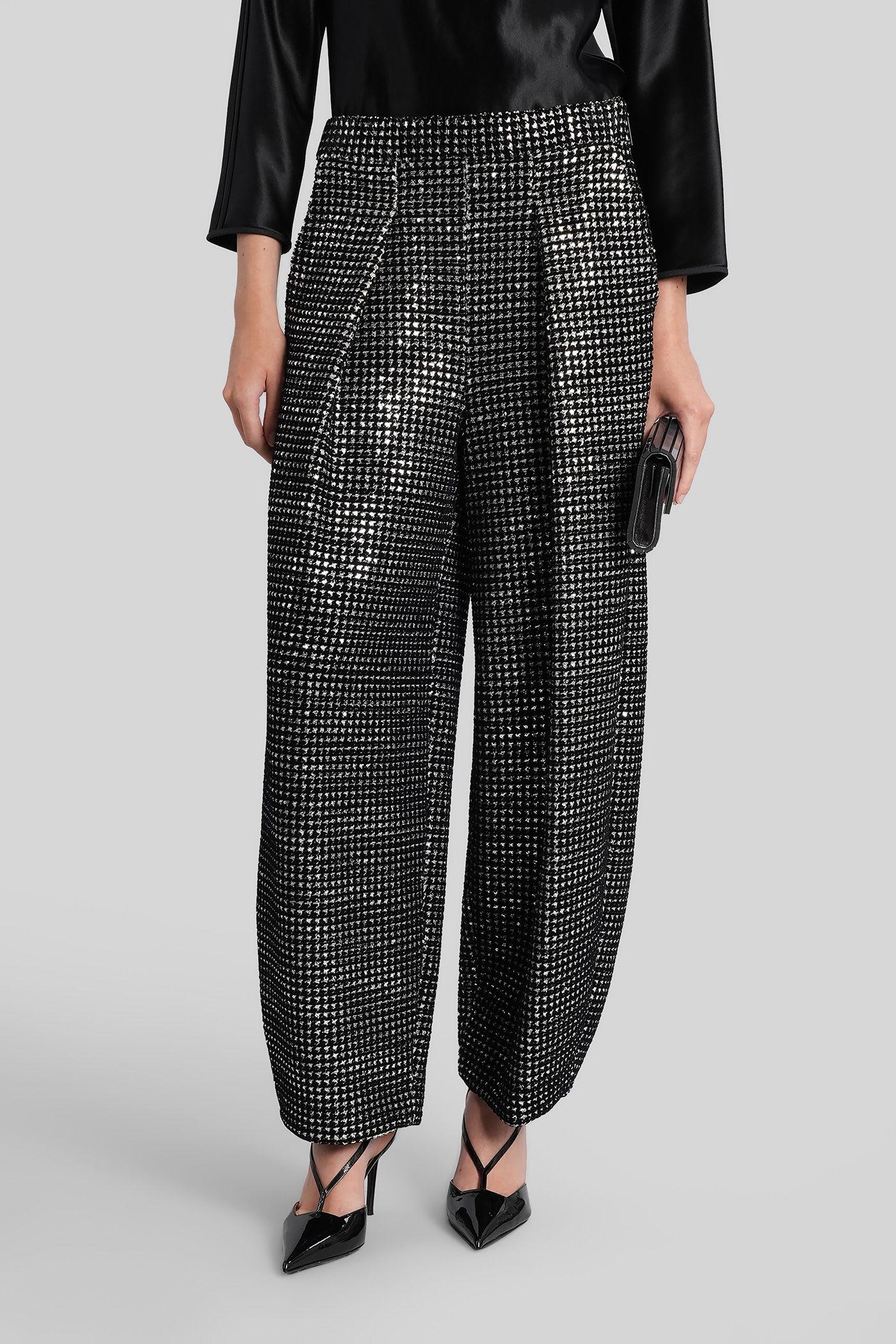 giorgio armani pants in black polyester