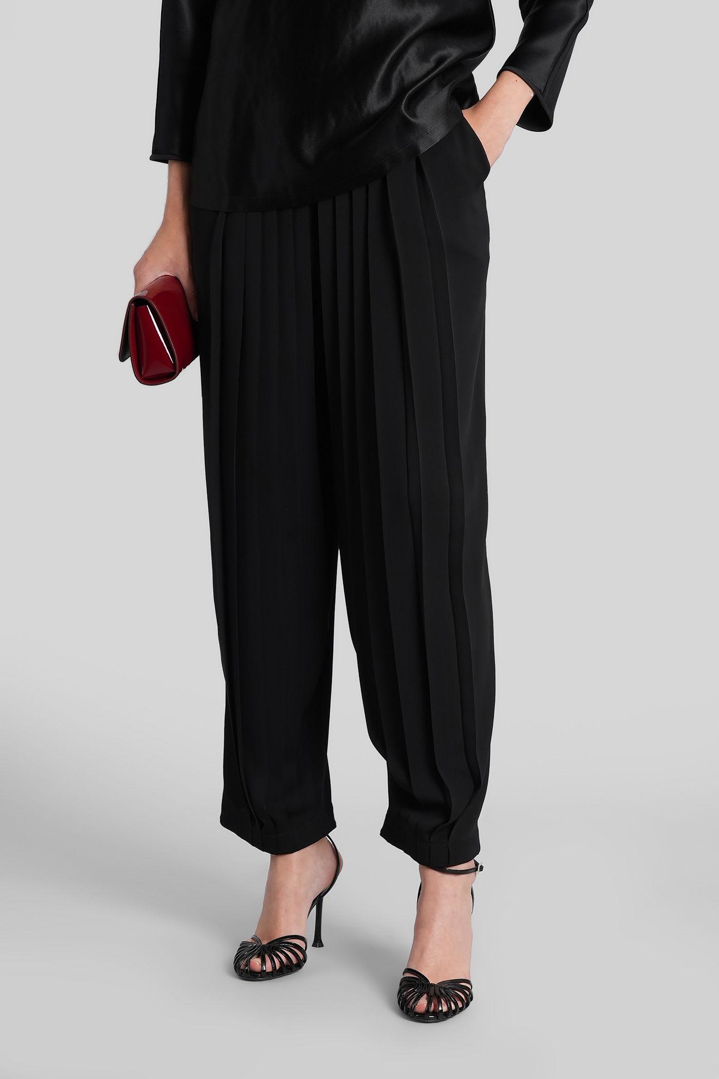 giorgio armani pants in black silk