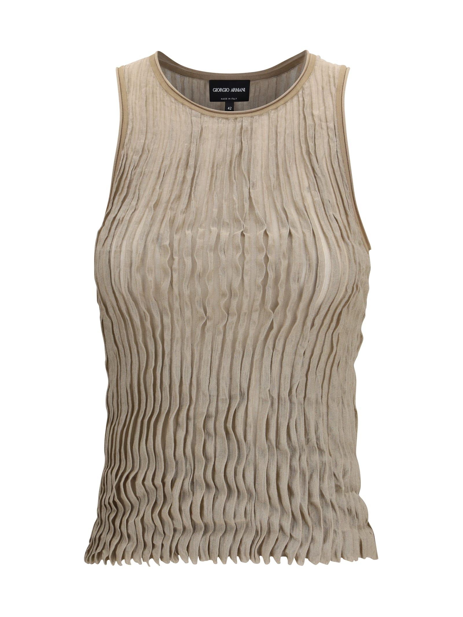 giorgio armani pleated top