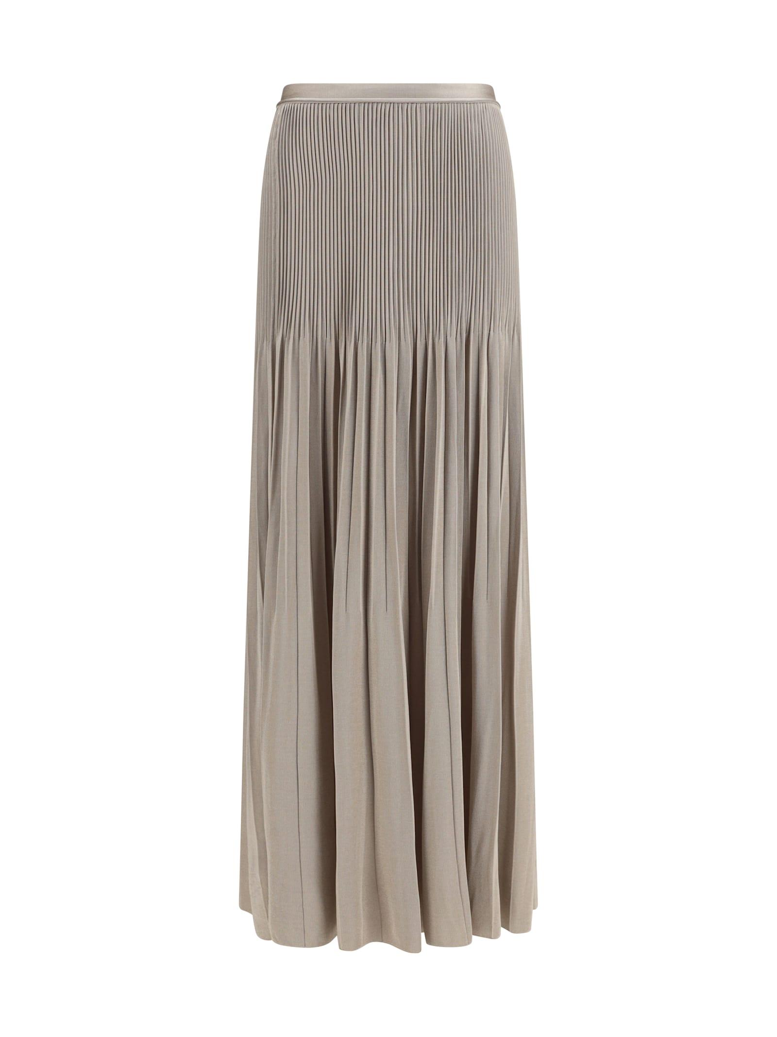 giorgio armani pleated viscose skirt