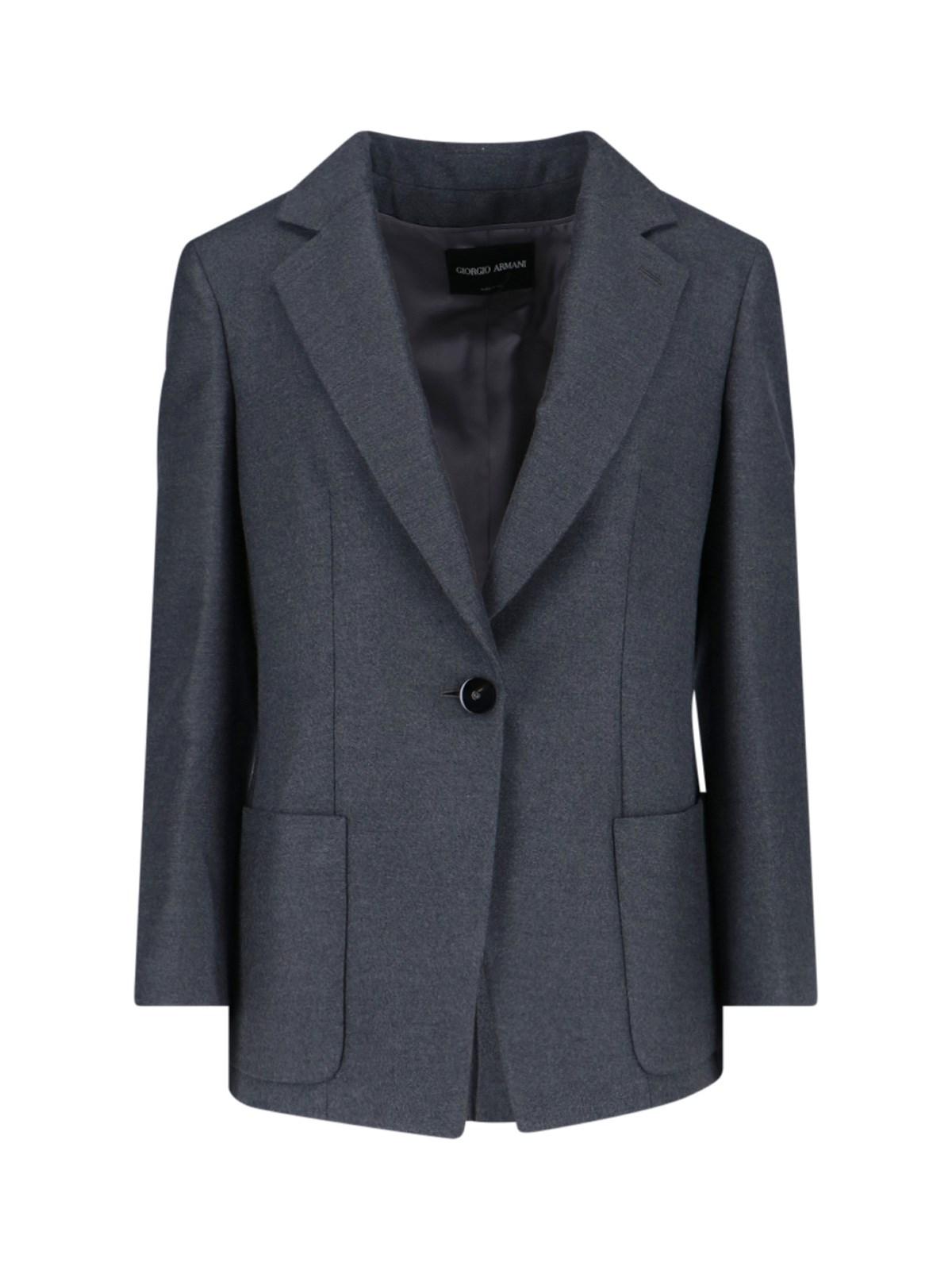 giorgio armani single-breasted silk blazer