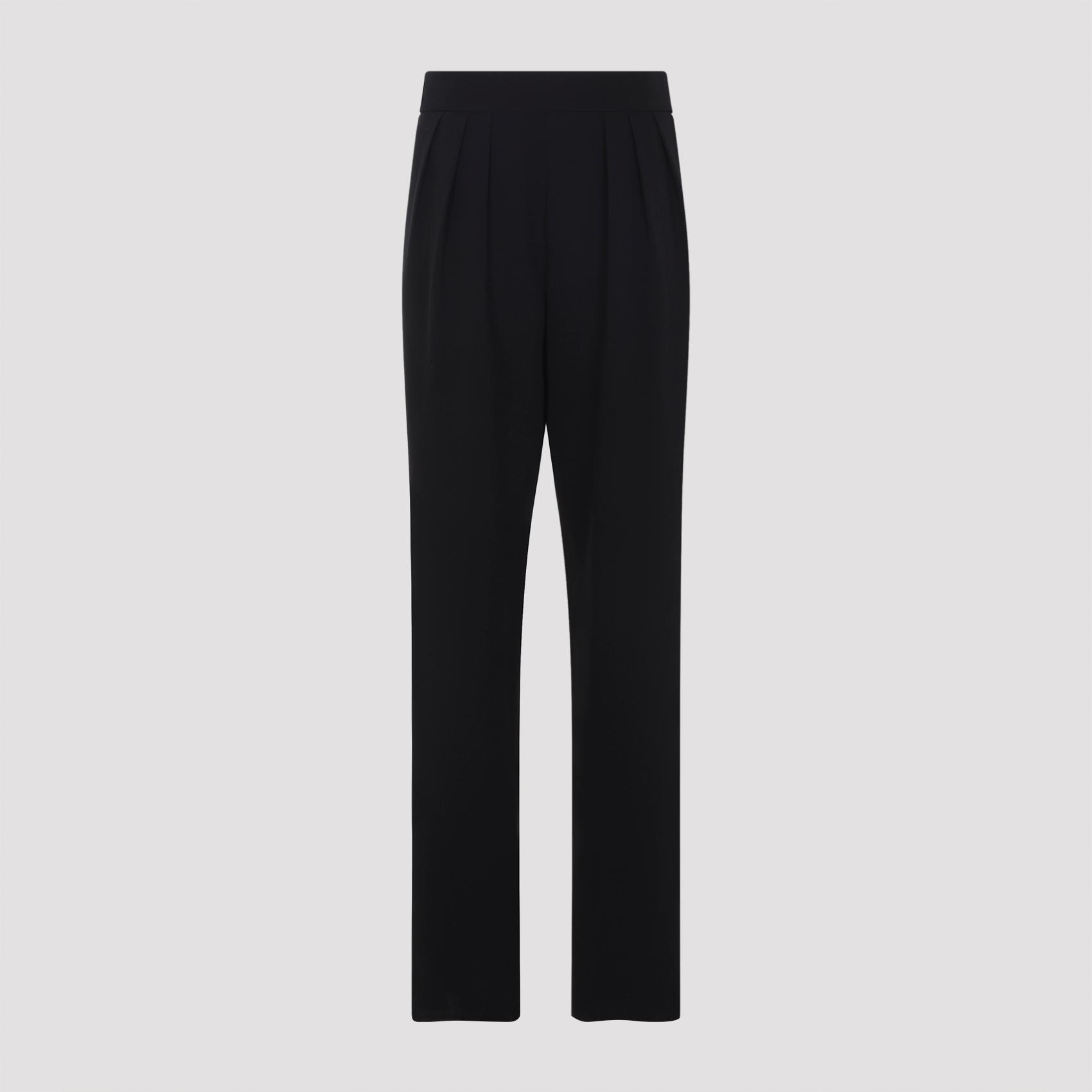 giorgio armani trousers black silk pant - women