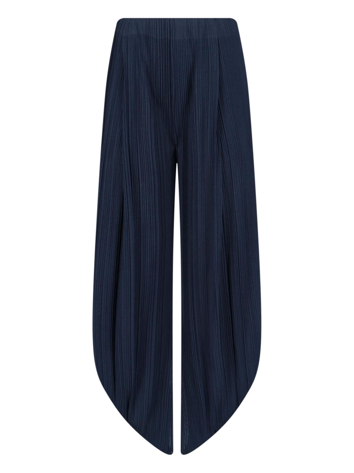 giorgio armani trousers blue polyester - women