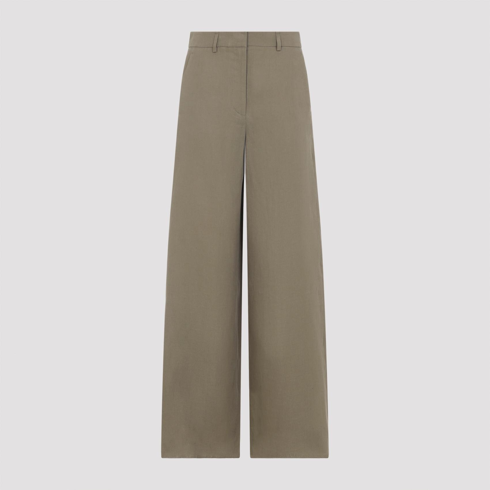 giorgio armani trousers green linen pant - women