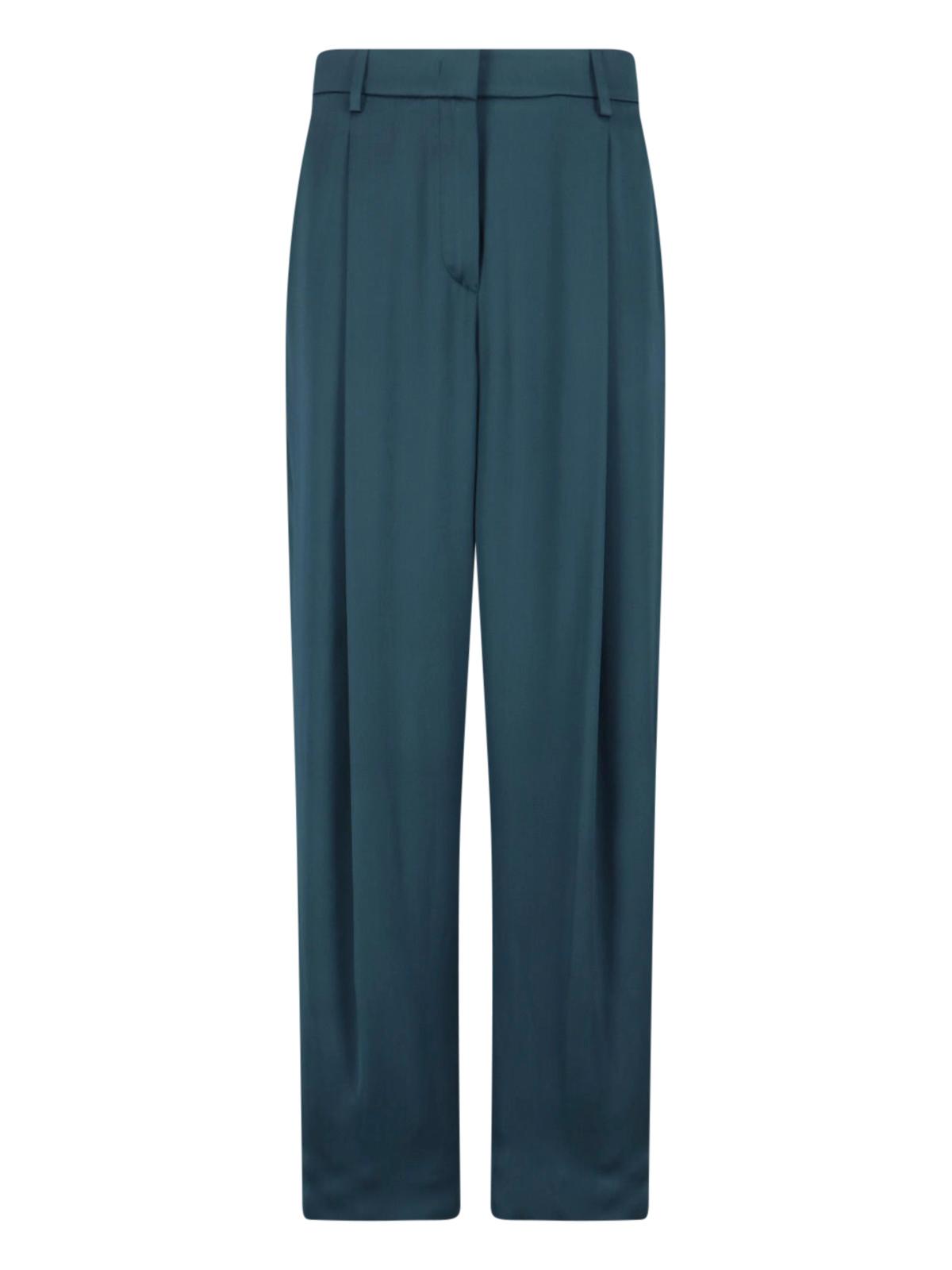 giorgio armani trousers green silk - women