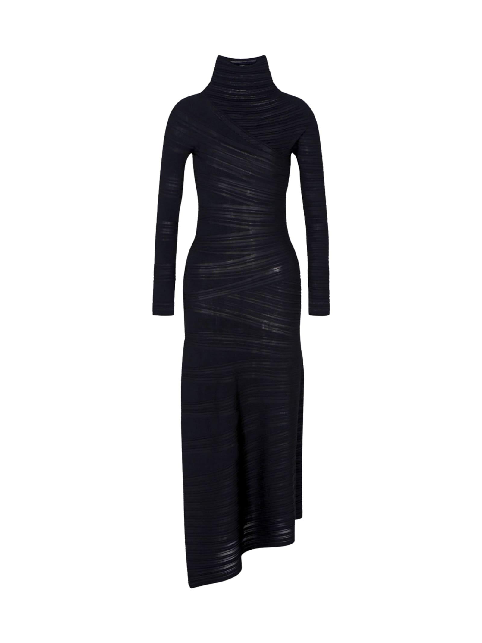 giorgio armani turtleneck midi dress