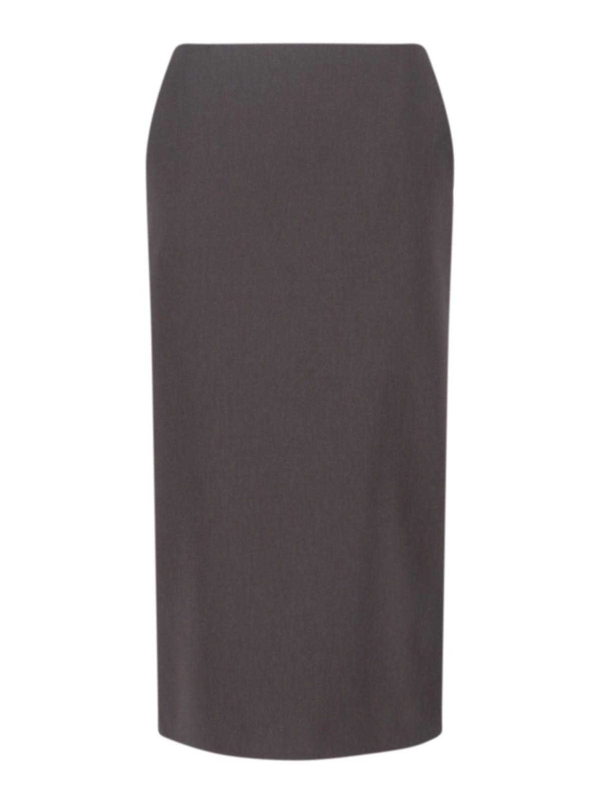 giorgio armani virgin wool midi skirt