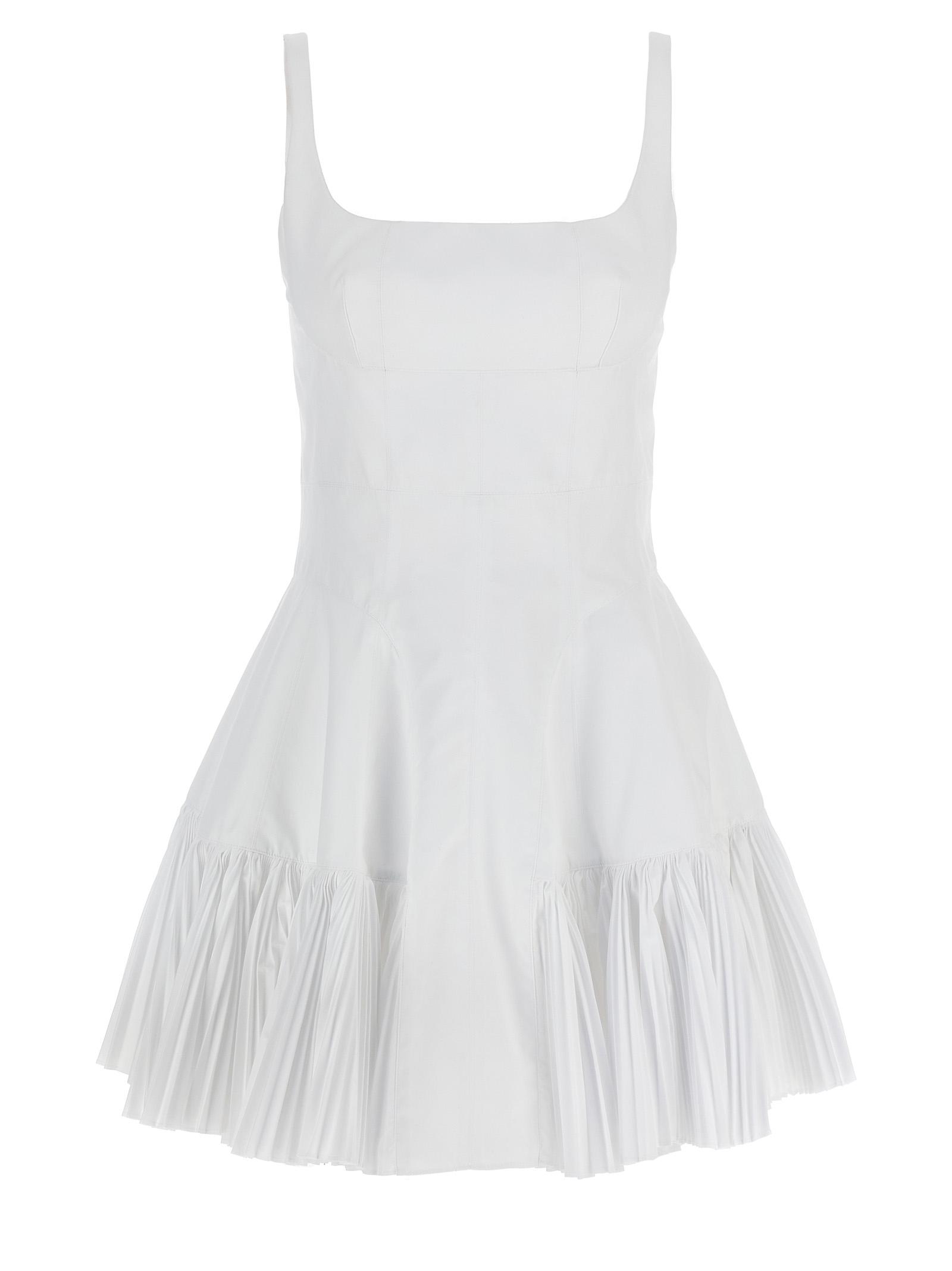 giovanni bedin pleated dress white polyester - women