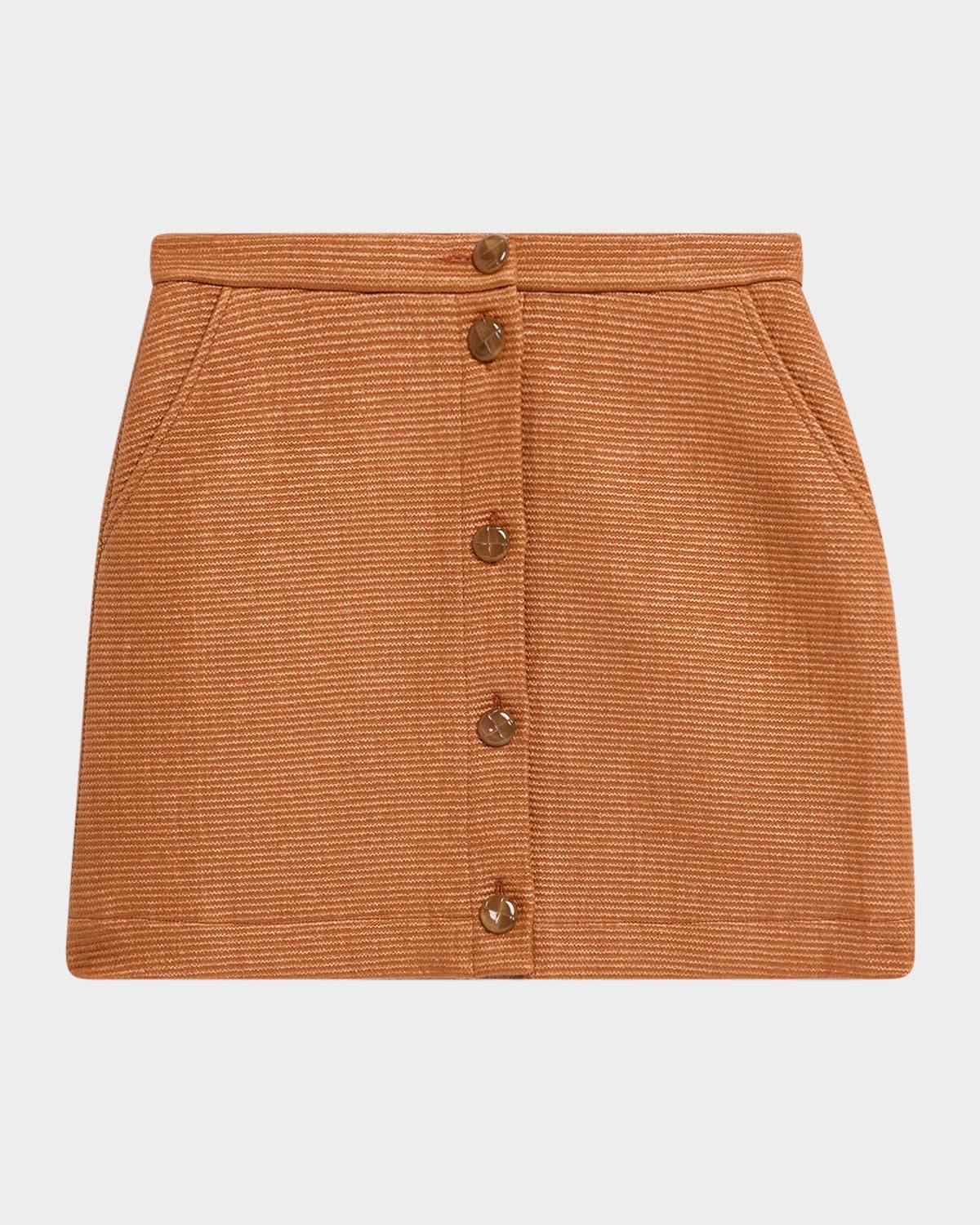 gipsy moth appaloosa button-front mini skirt