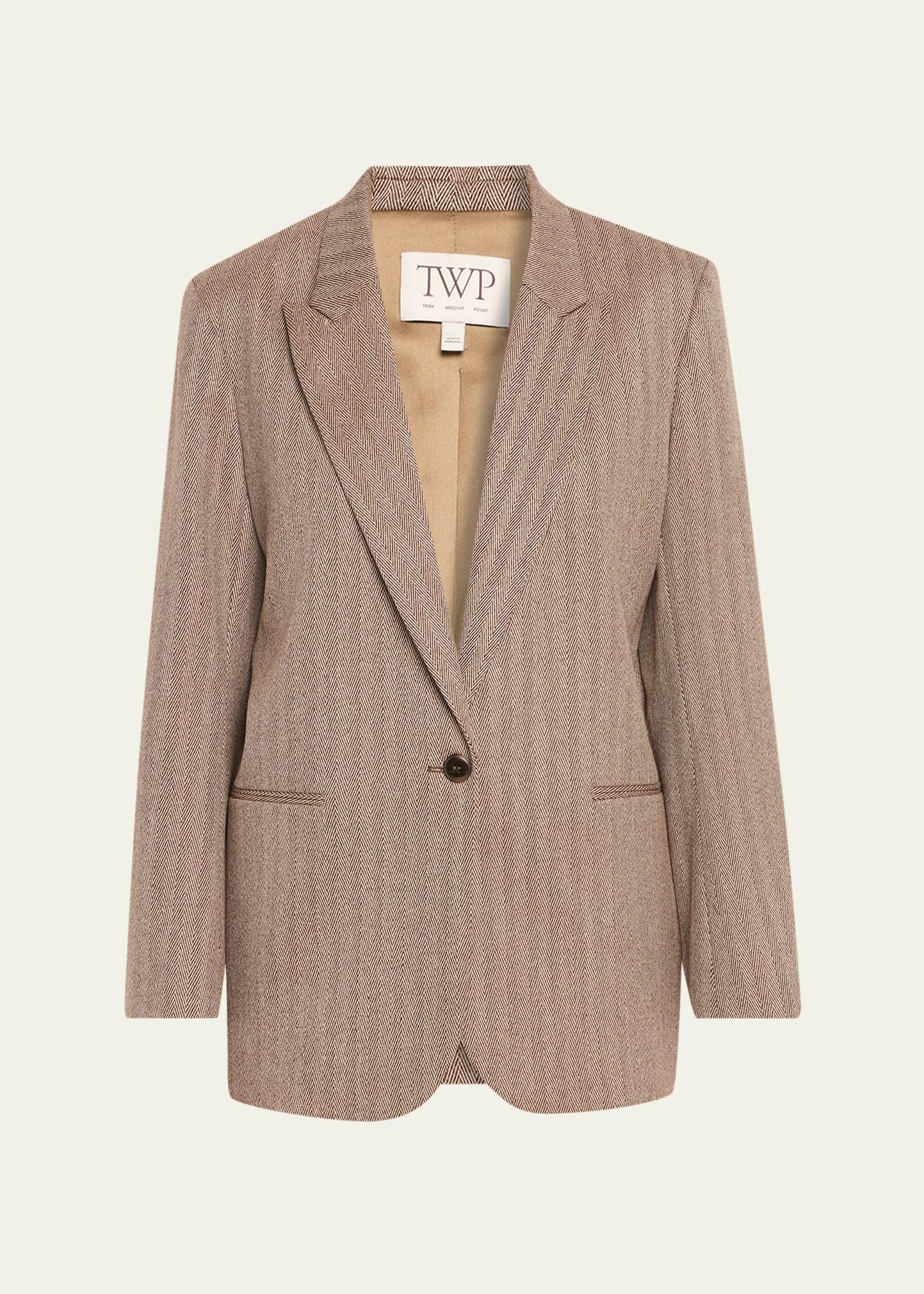 girl boy girl chevron wool blazer