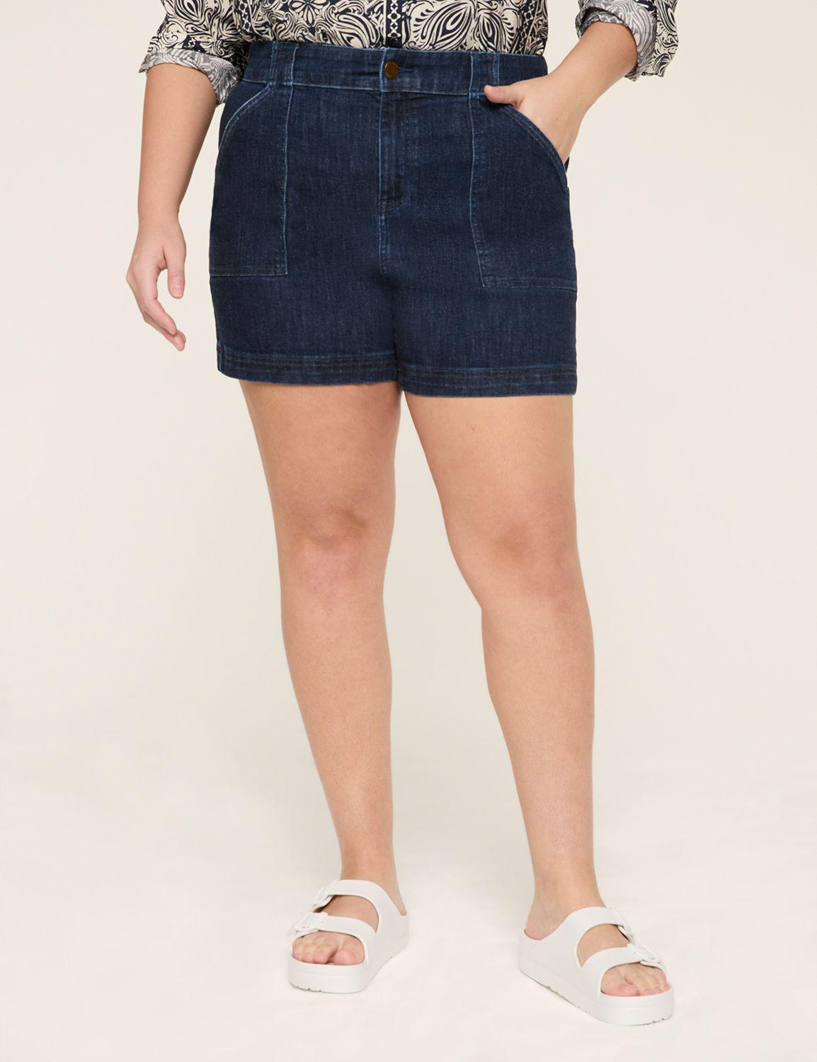 girlfriend fit high-rise jean short - 4.5" inseam