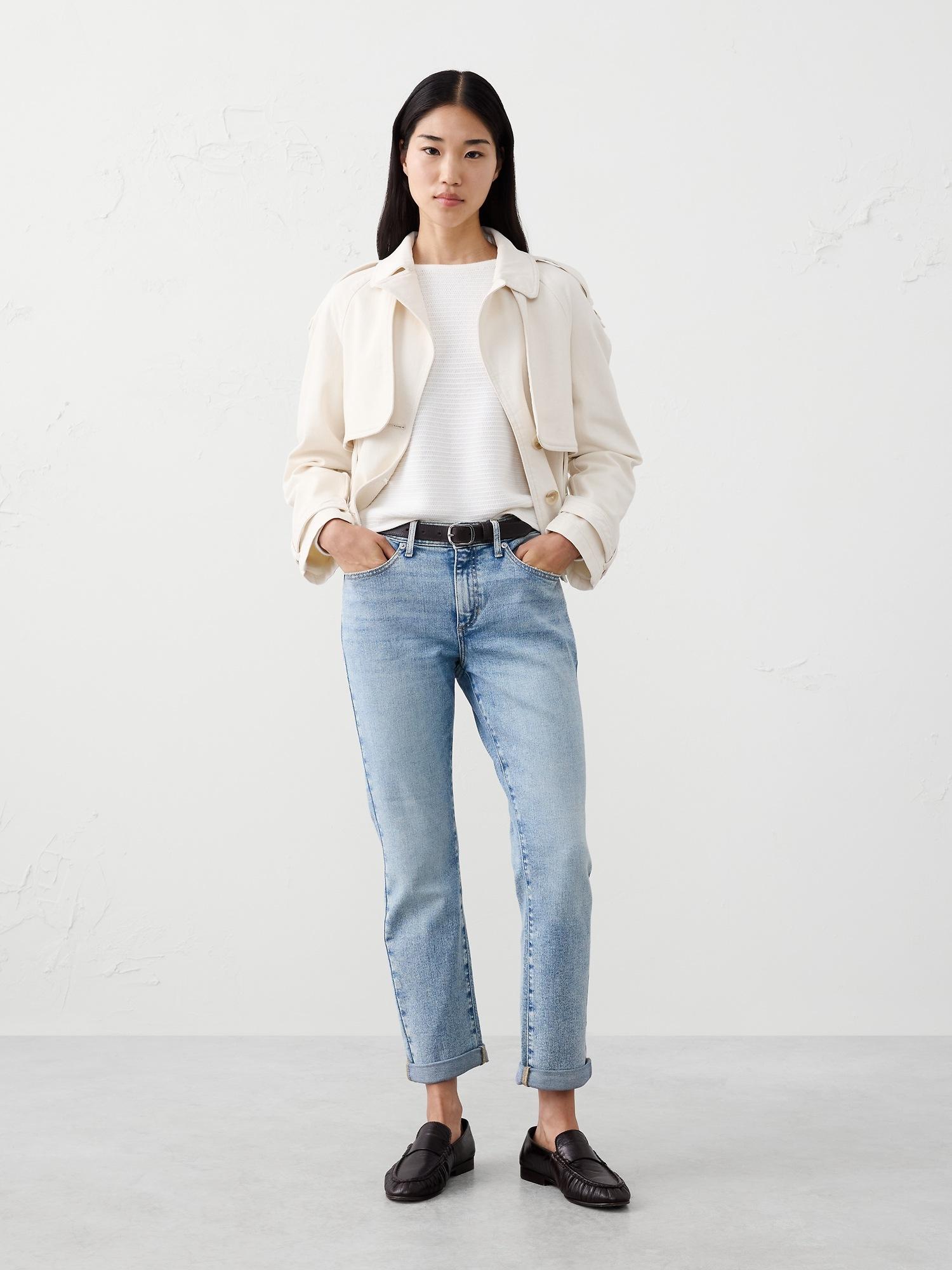 girlfriend mid-rise jean