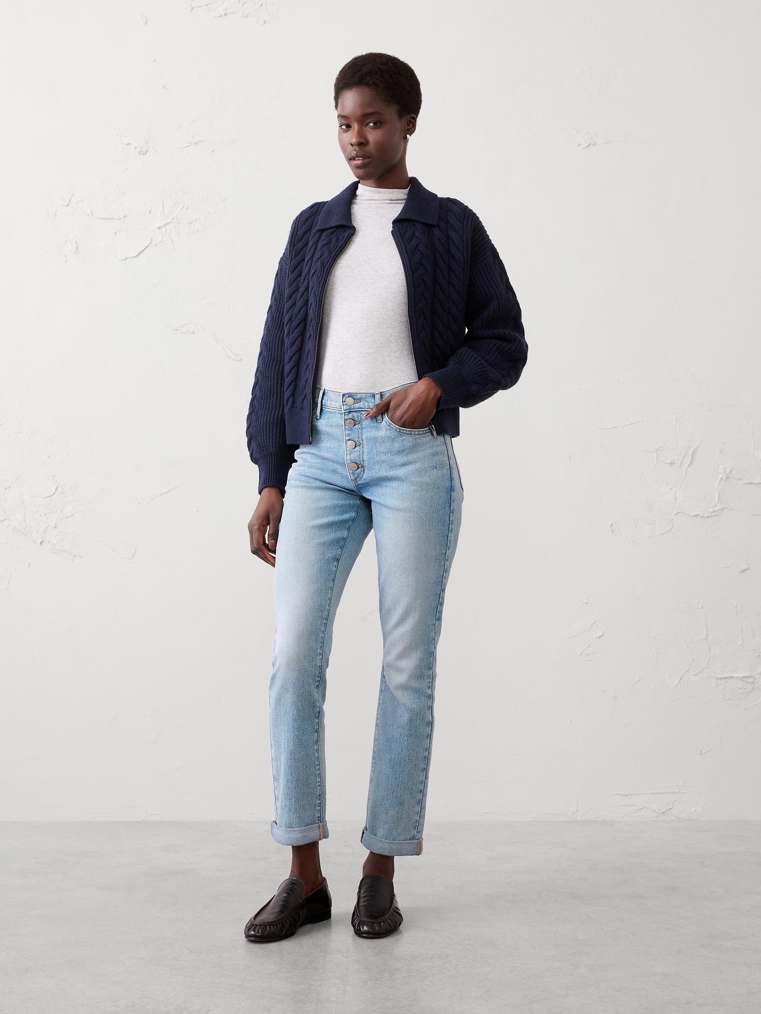 girlfriend mid-rise jean