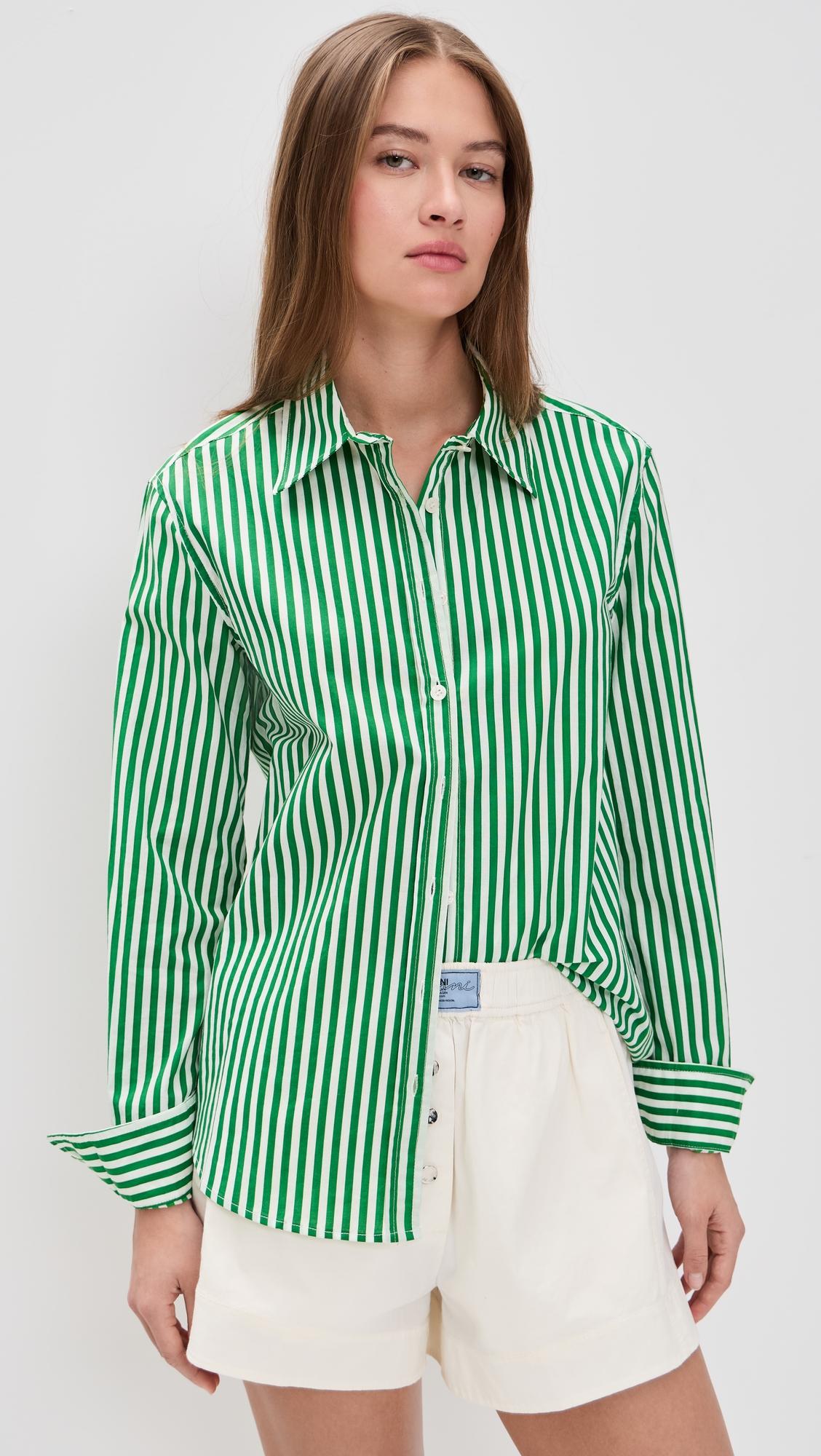 gisele cotton poplin slim fit button down