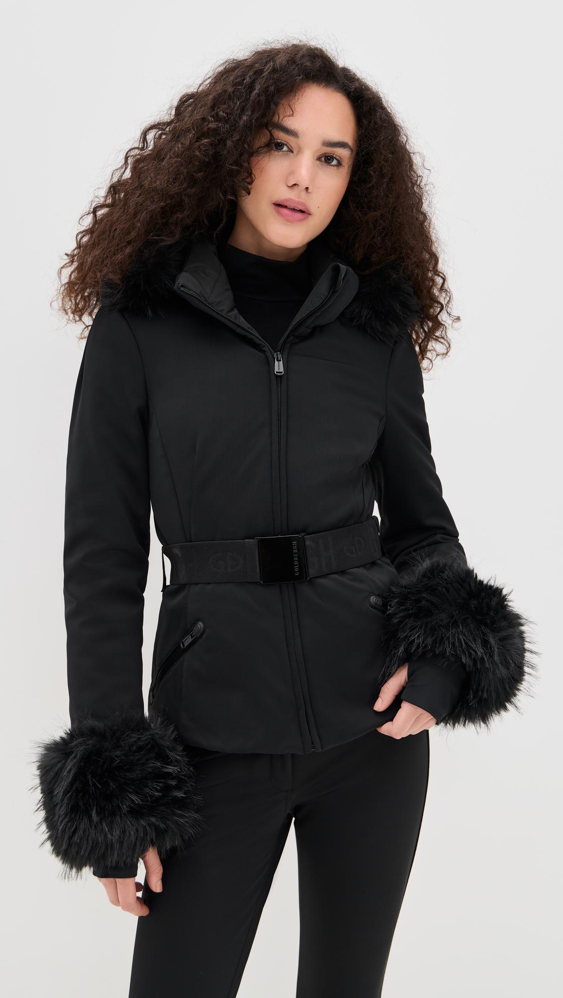 giselle ski jacket with faux fur trim