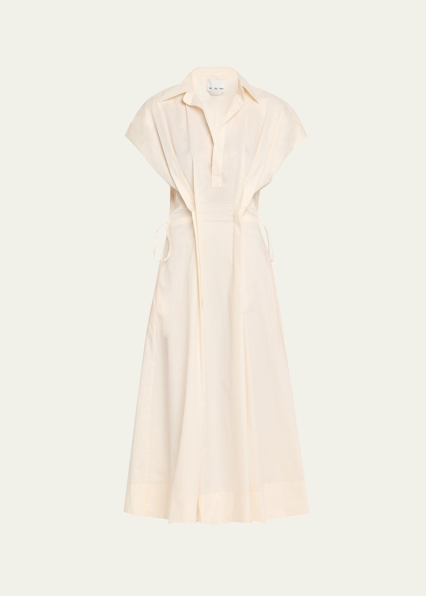 giulia pintuck cotton dress