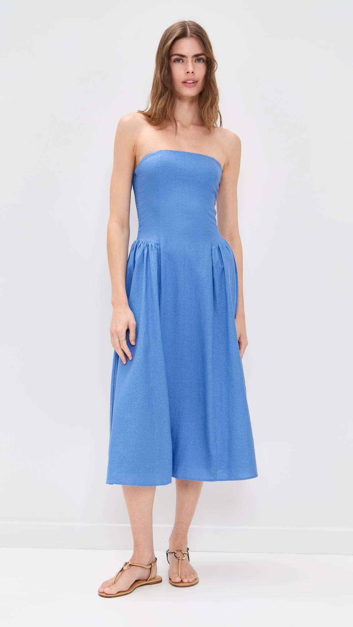 giulia strapless midi dress