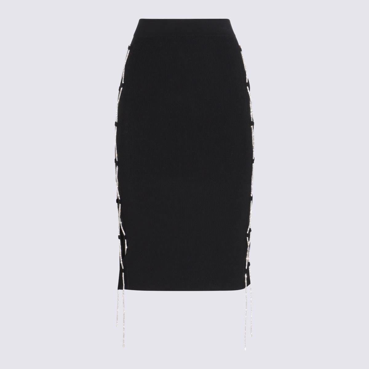giuseppe di morabito black cotton blend skirt