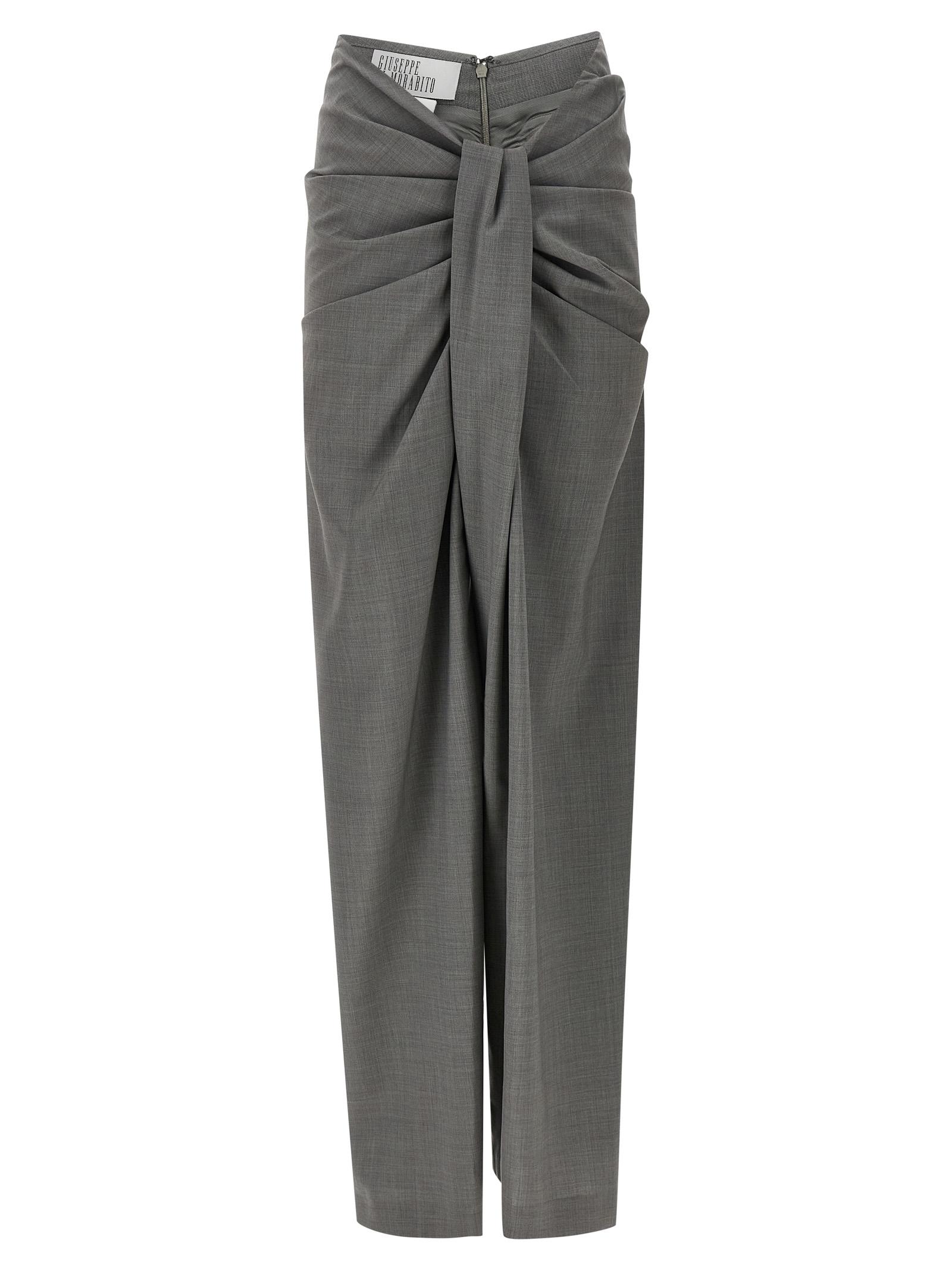 giuseppe di morabito cool wool pants gray virgin - women