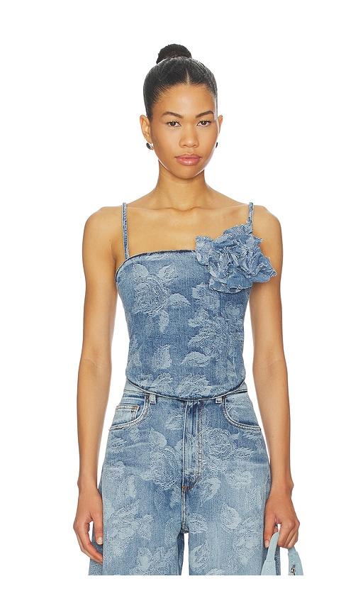 giuseppe di morabito denim top in blue.