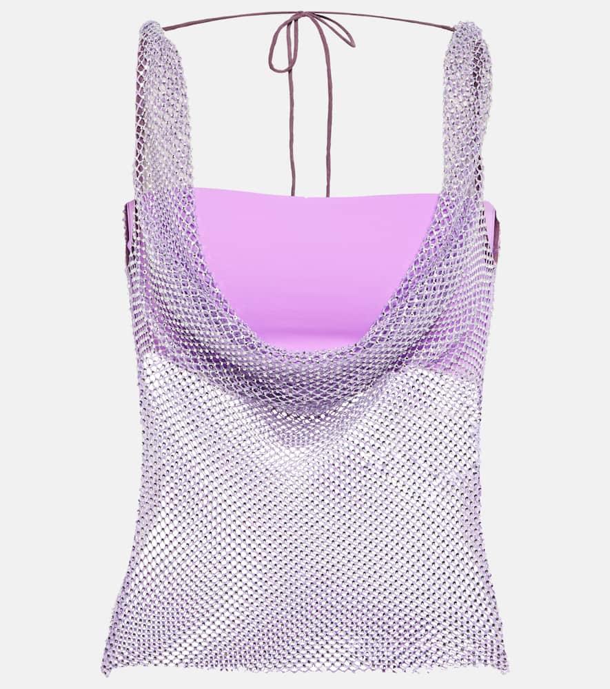 giuseppe di morabito embellished mesh top