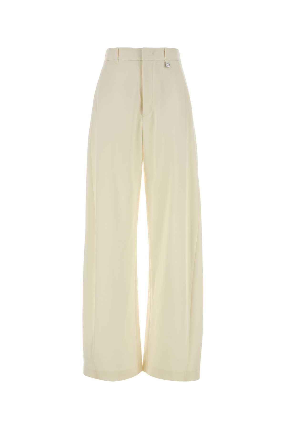 giuseppe di morabito ivory wool palazzo pant