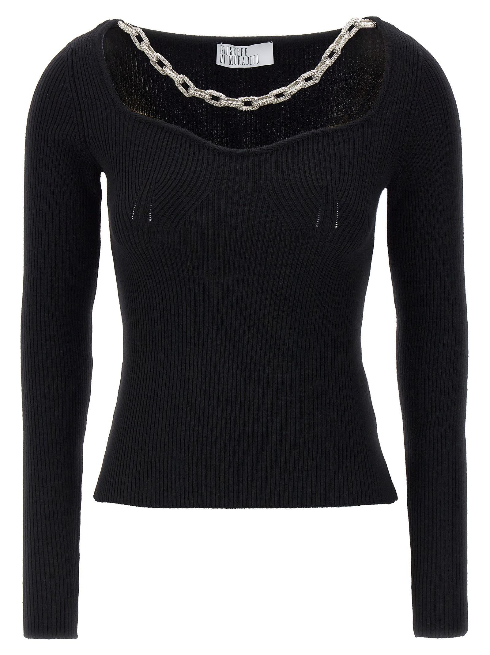 giuseppe di morabito jewel chain sweater