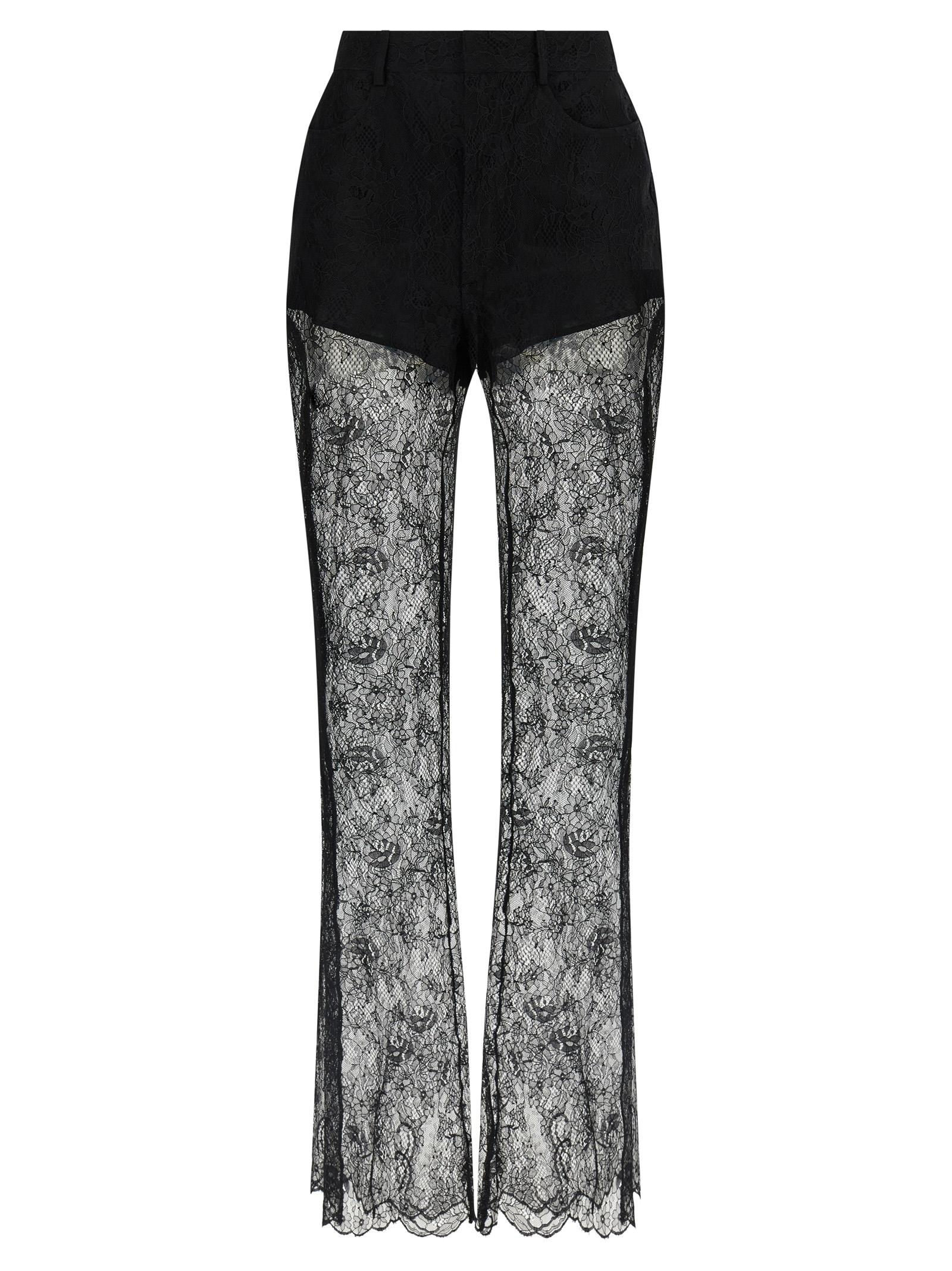 giuseppe di morabito lace trousers black polyamide pant - women