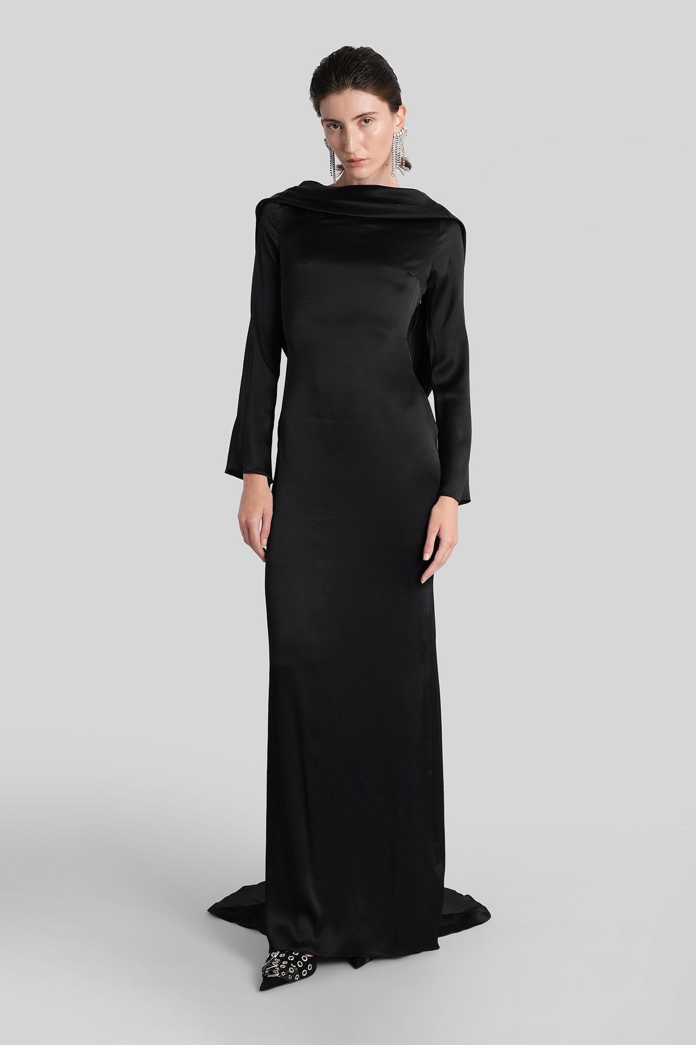 giuseppe di morabito long dress in black acetate