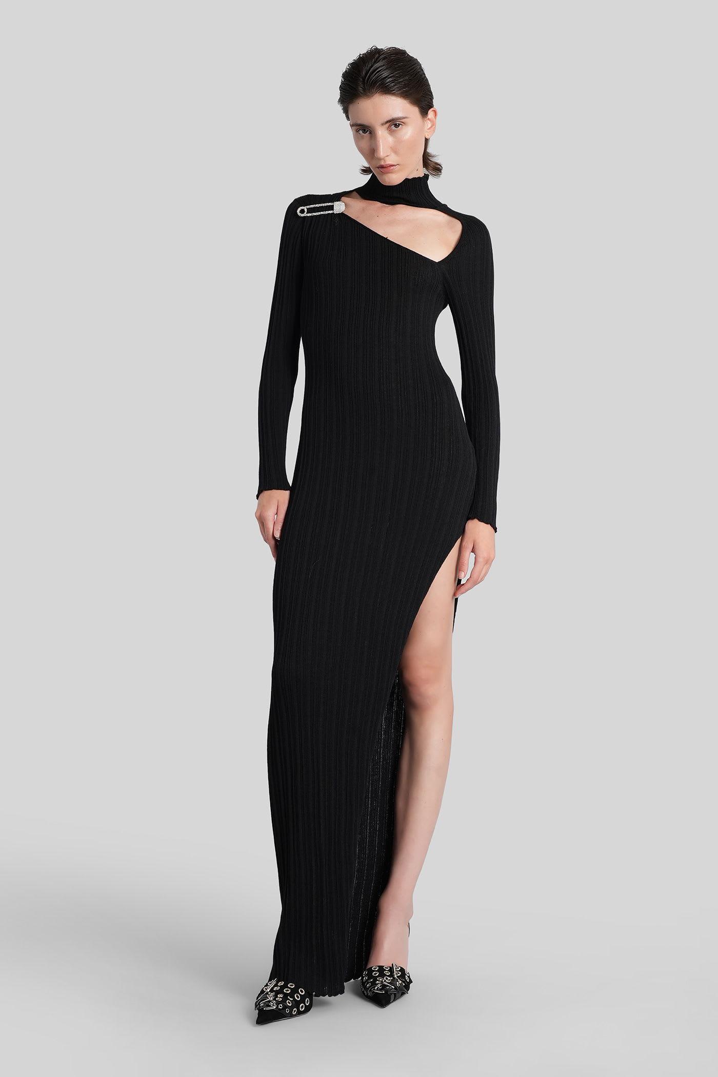giuseppe di morabito long dress in black wool