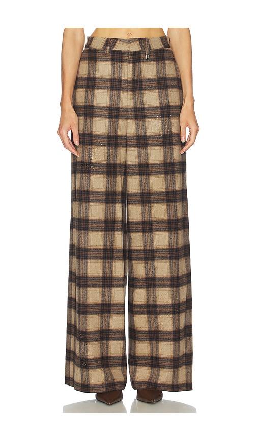 giuseppe di morabito plaid pant in beige.