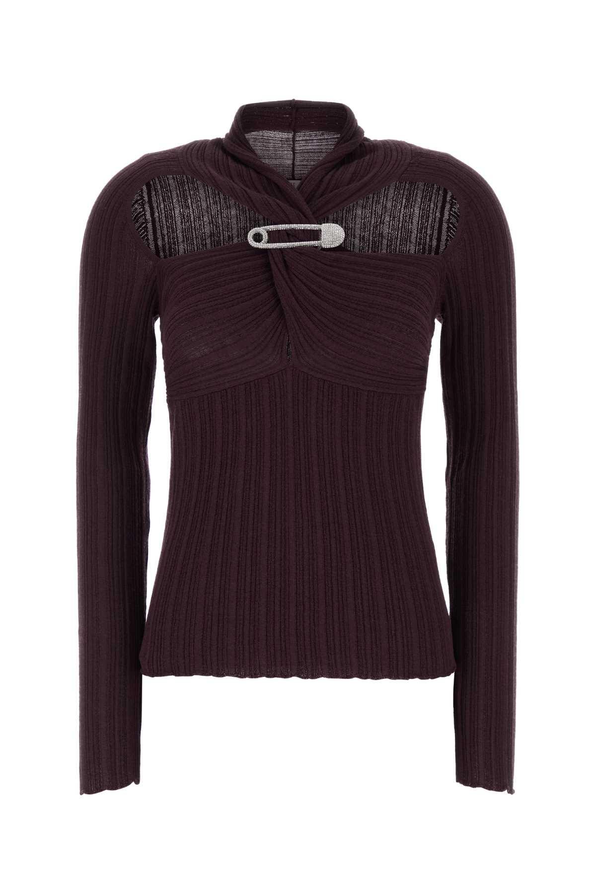 giuseppe di morabito purple wool blend top