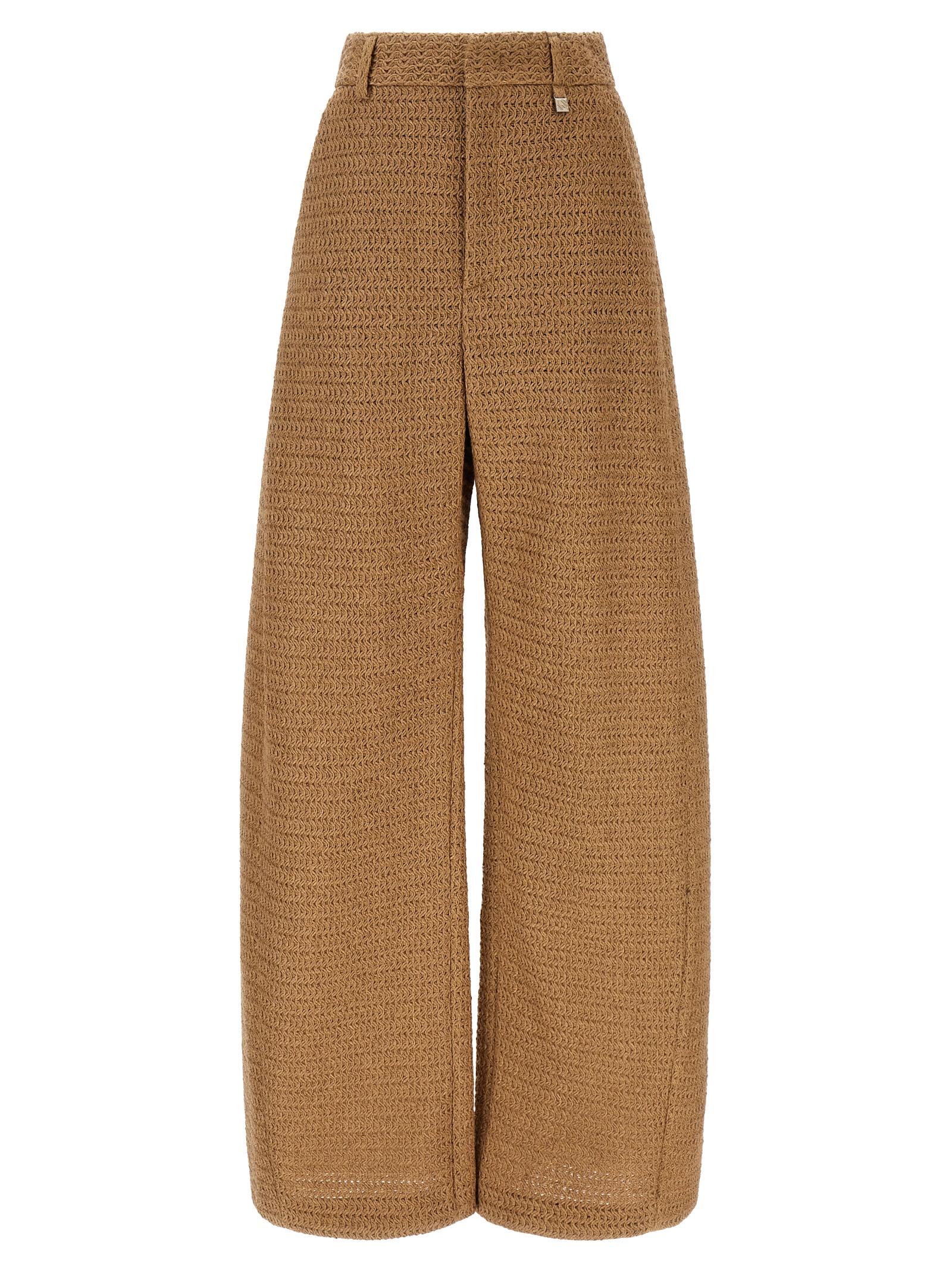 giuseppe di morabito raffia pants beige polyamide - women