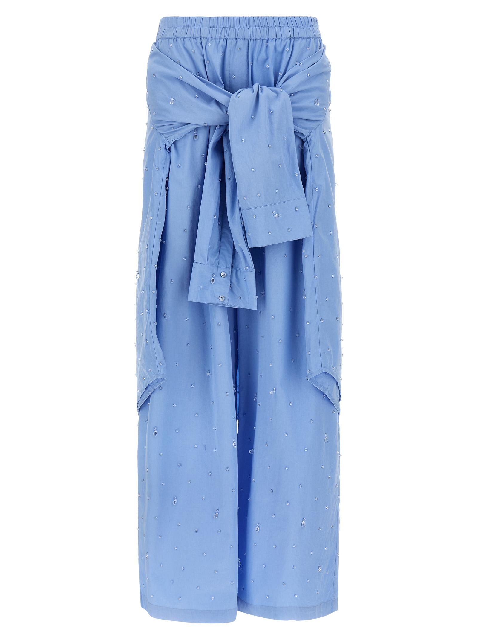 giuseppe di morabito shirt pants light blue cotton - women