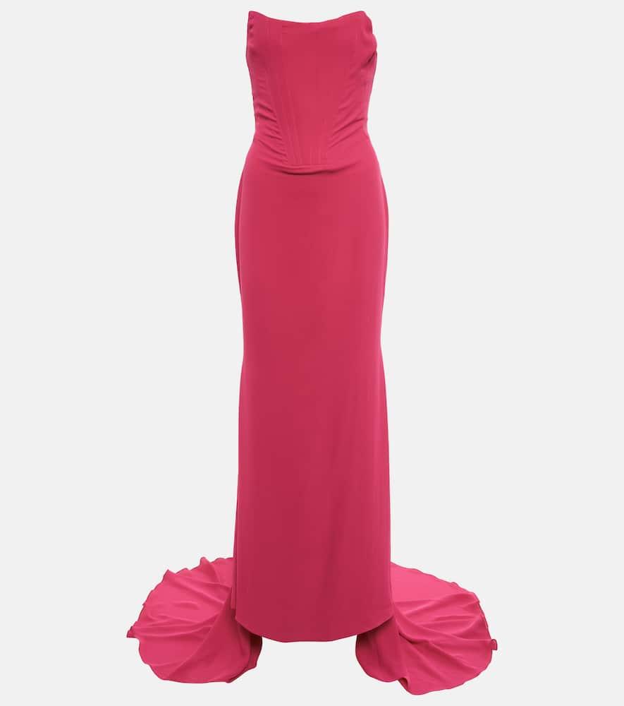 giuseppe di morabito strapless crêpe gown